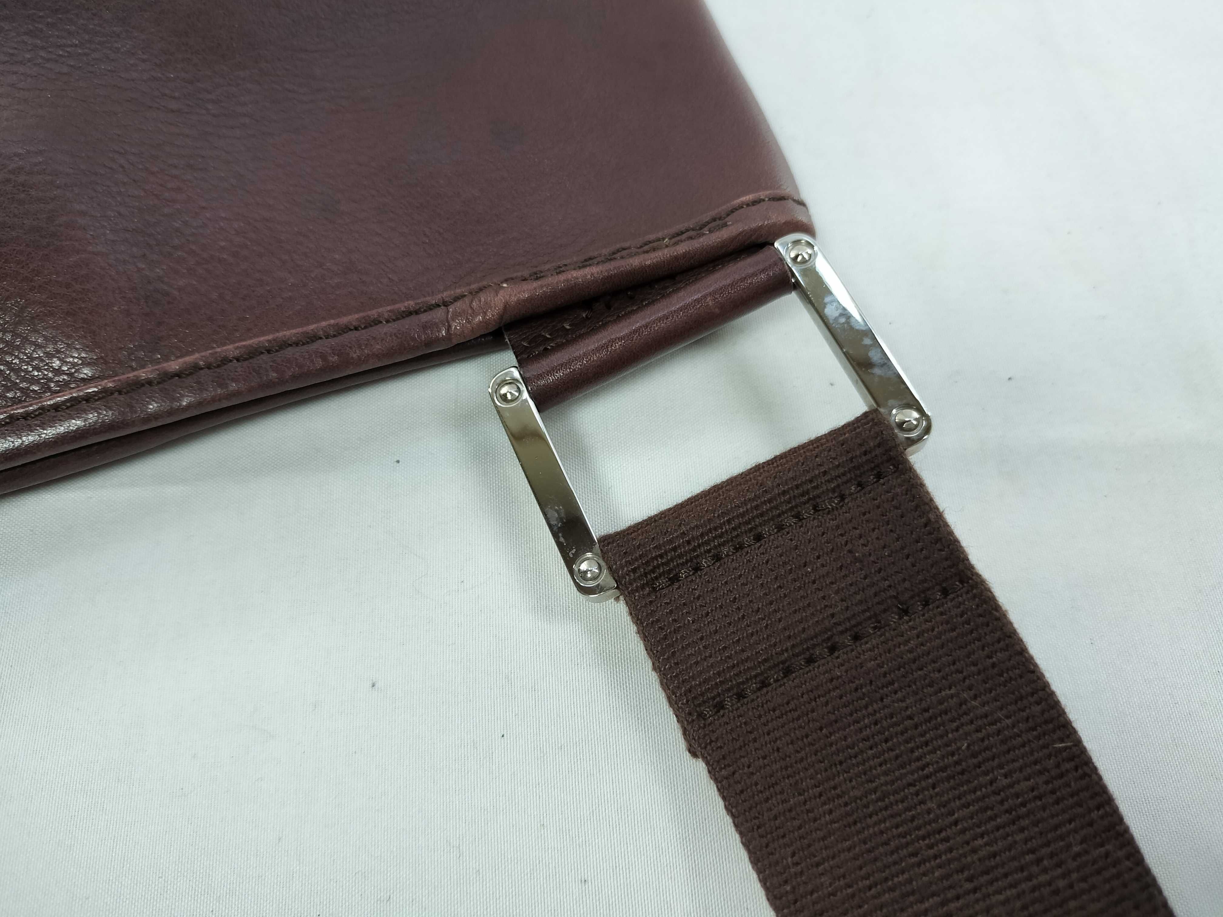 Anagram Leather Shoulder Bag, Brown Shoulder Bag — view 5