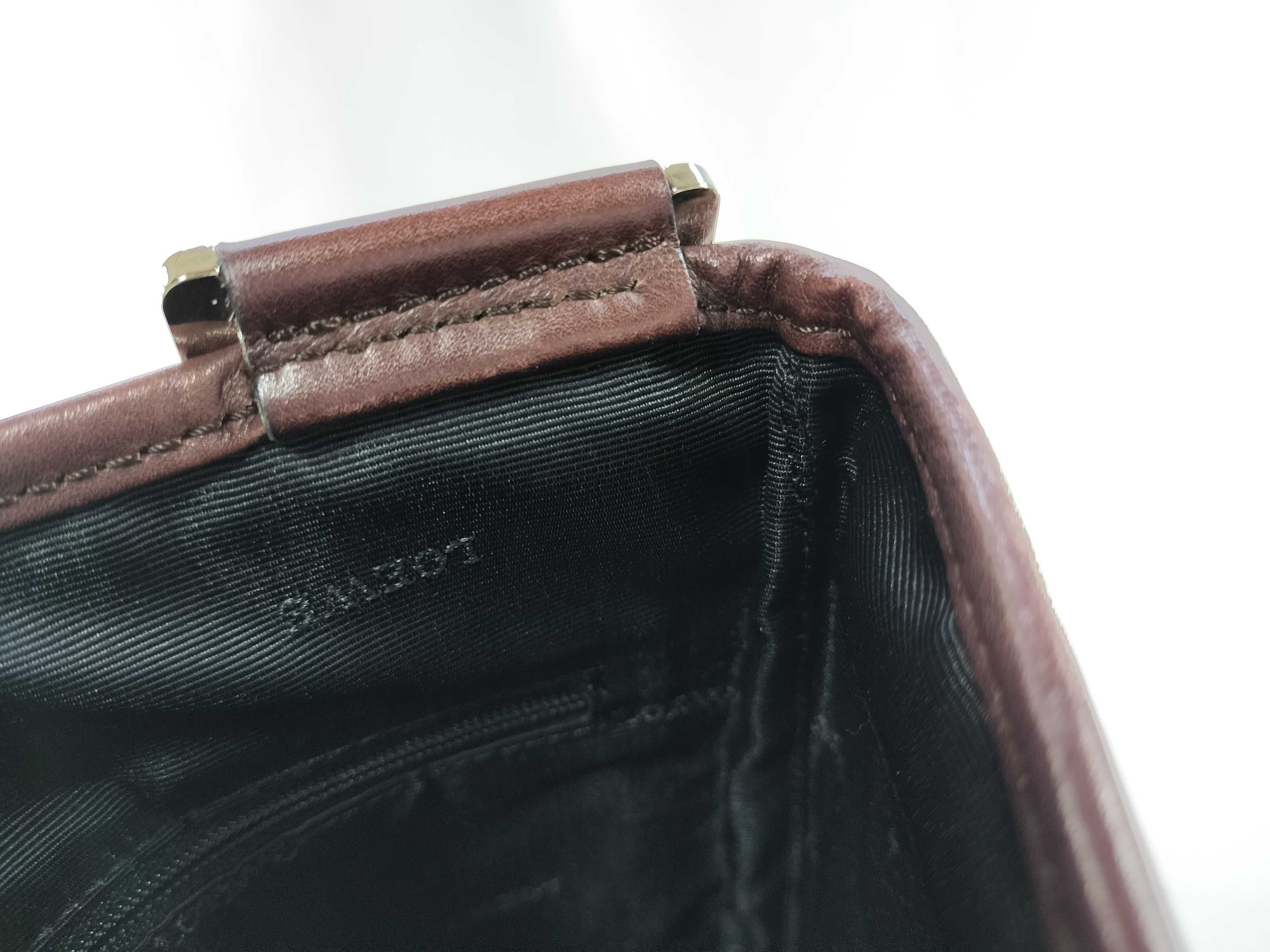 Anagram Leather Shoulder Bag, Brown Shoulder Bag — view 8