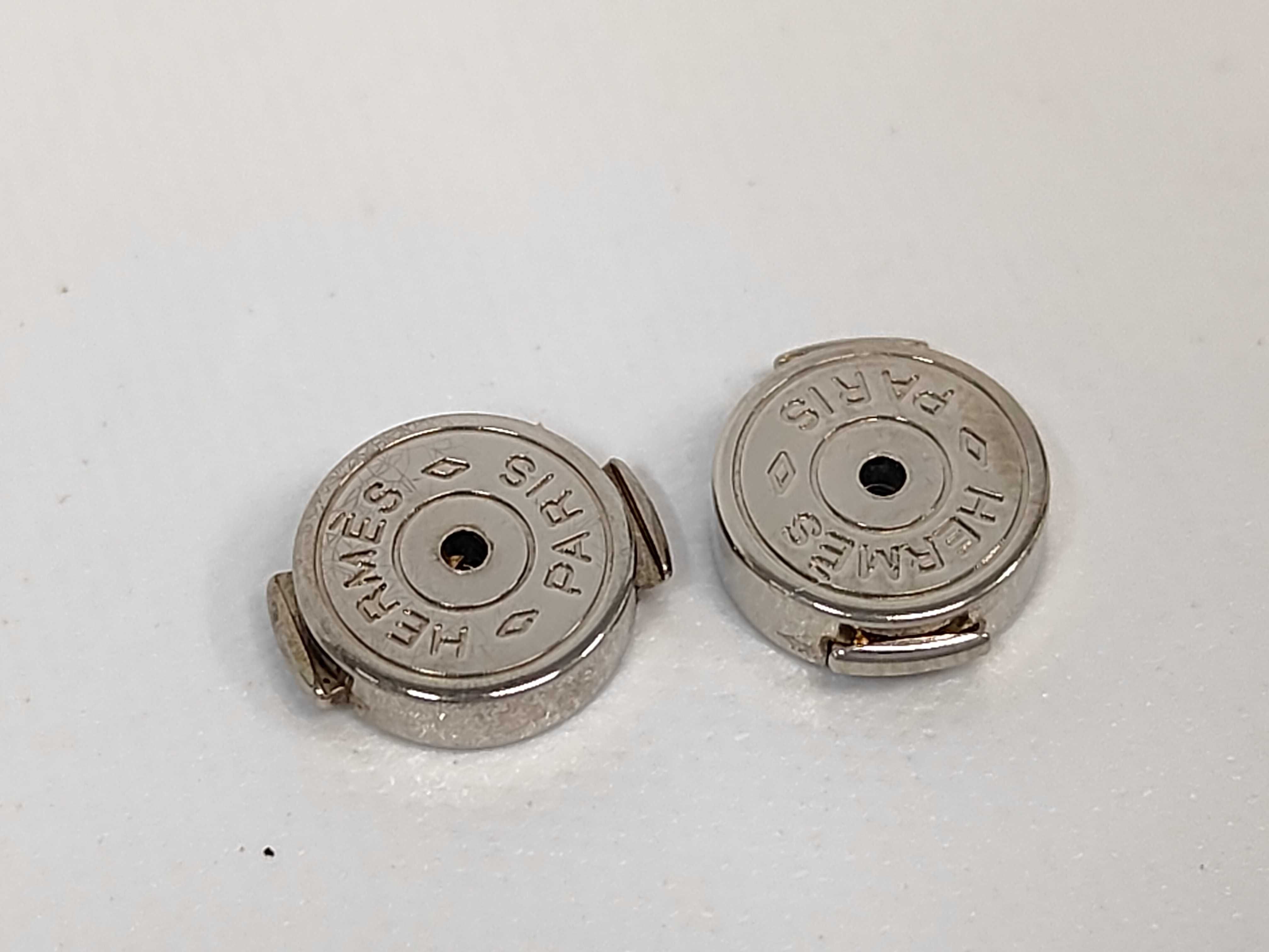 Pop H Earrings, Red, Silver Hardware, Hermes Earrings — view 5