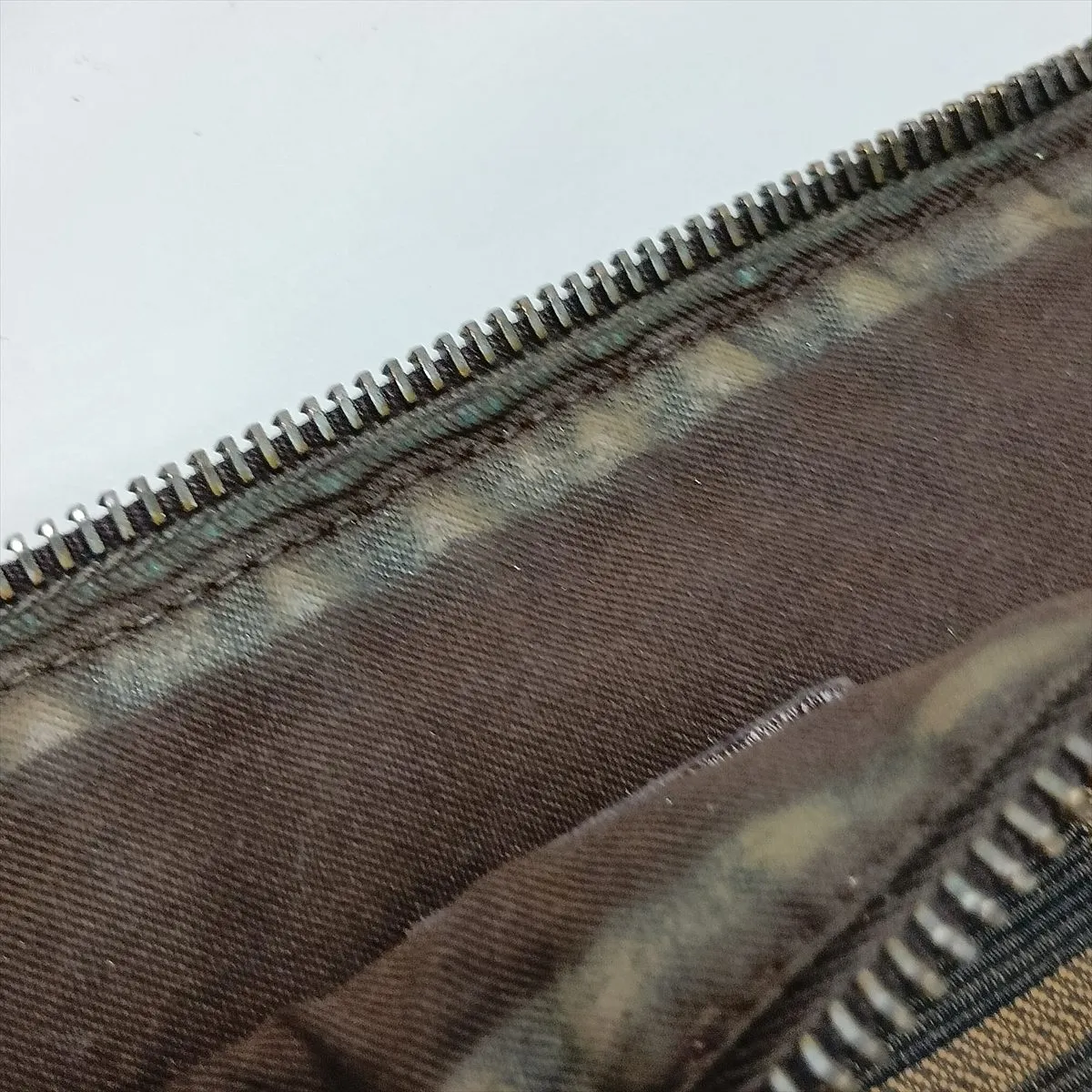 Zucca Canvas x Leather Shoulder Bag, Brown — view 13