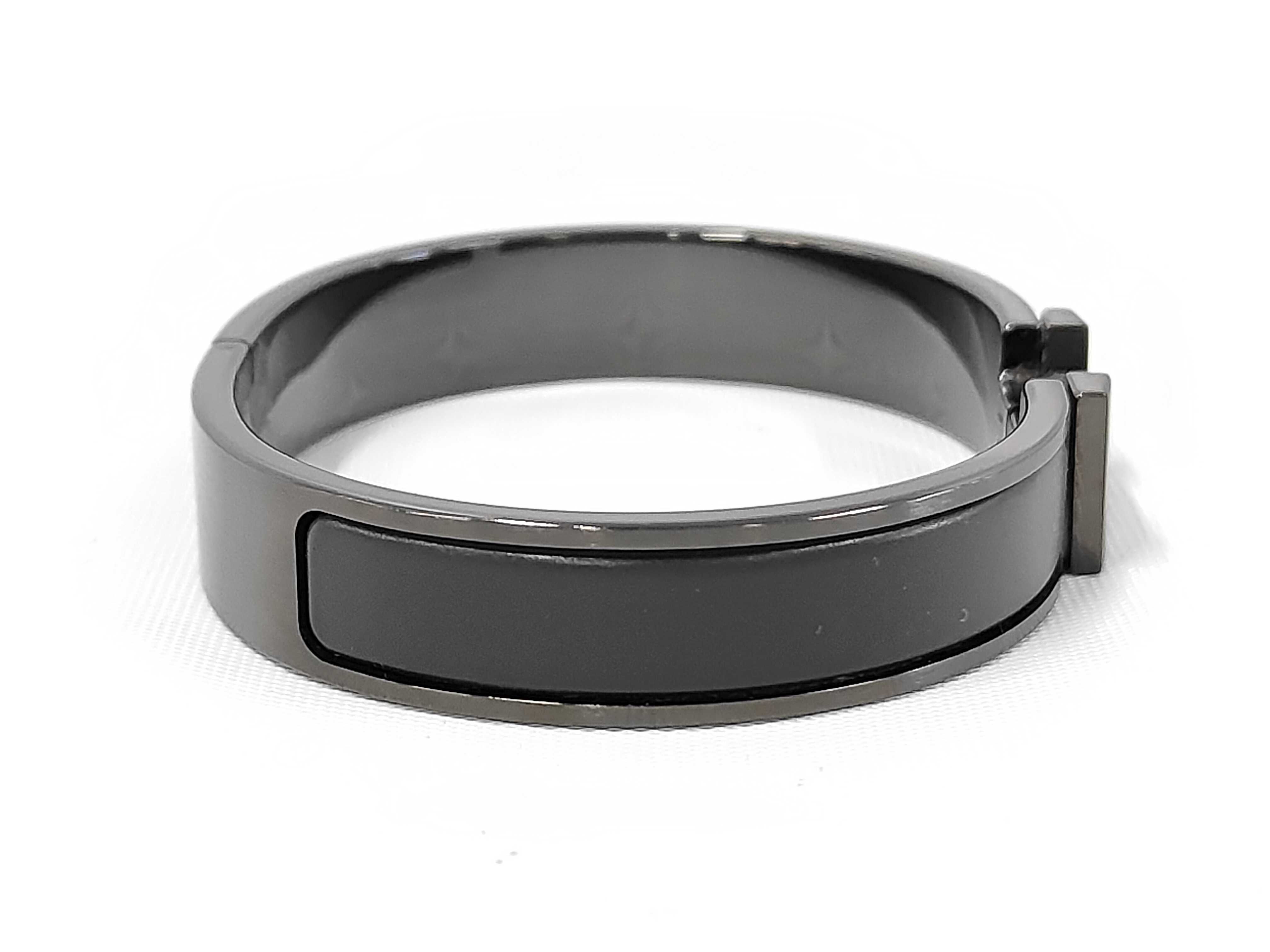 Click H So Black Enamel Bangle Bracelet Bangle — view 3