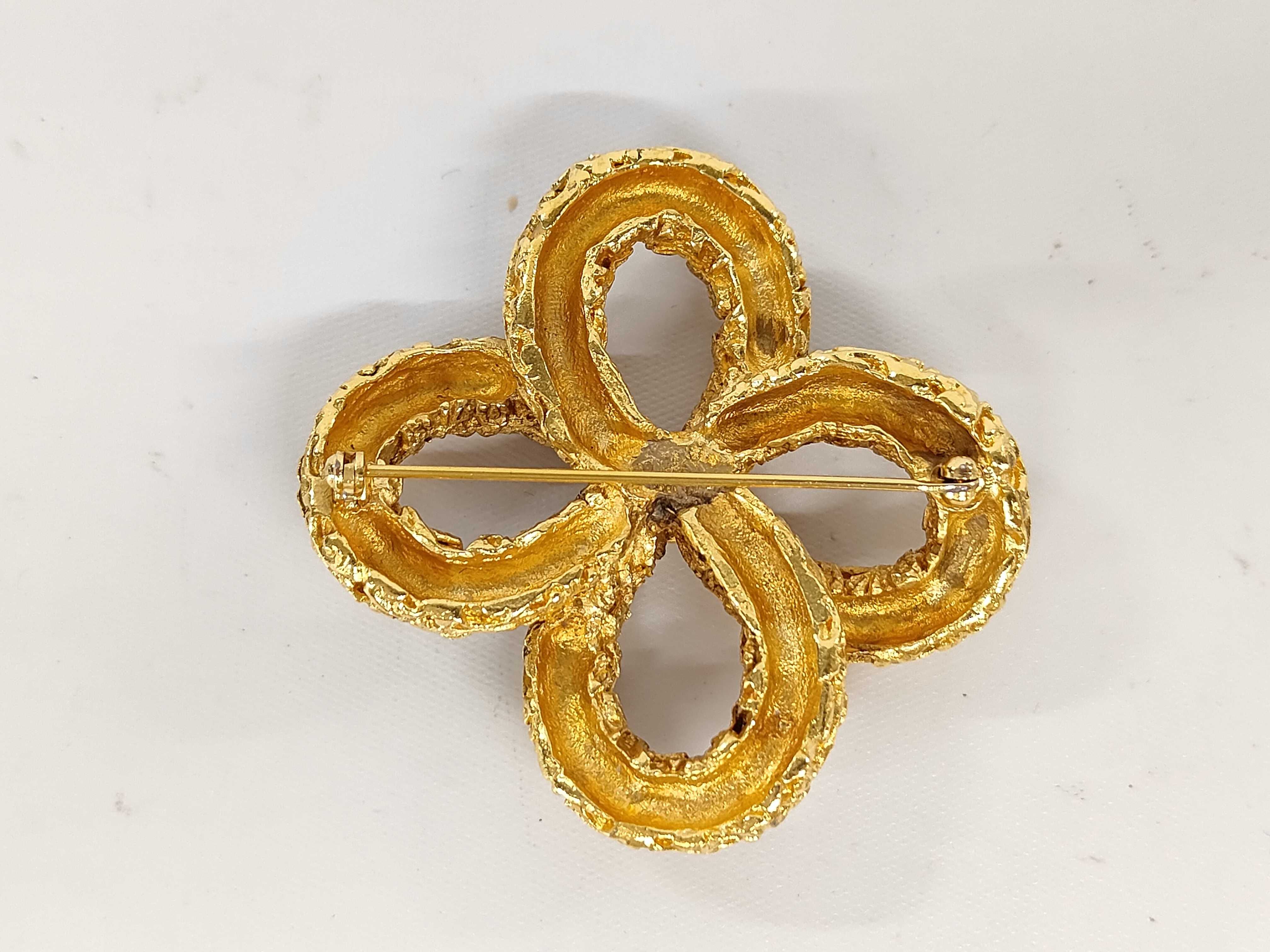Coco Mark Gold Brooch — view 2