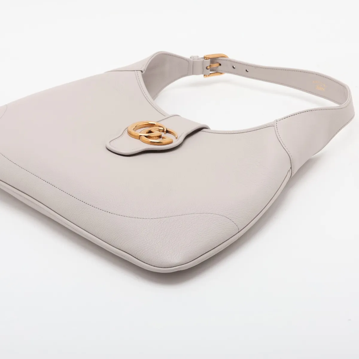 Aphrodite Medium Leather Shoulder Bag, White, 726274 — view 3