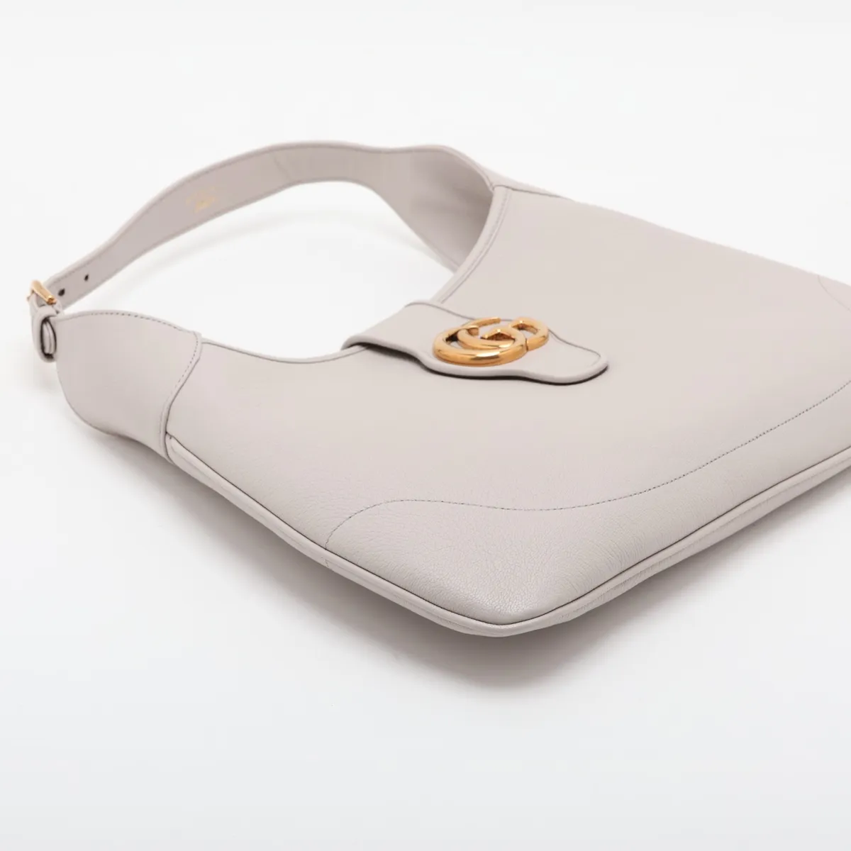 Aphrodite Medium Leather Shoulder Bag, White, 726274 — view 4
