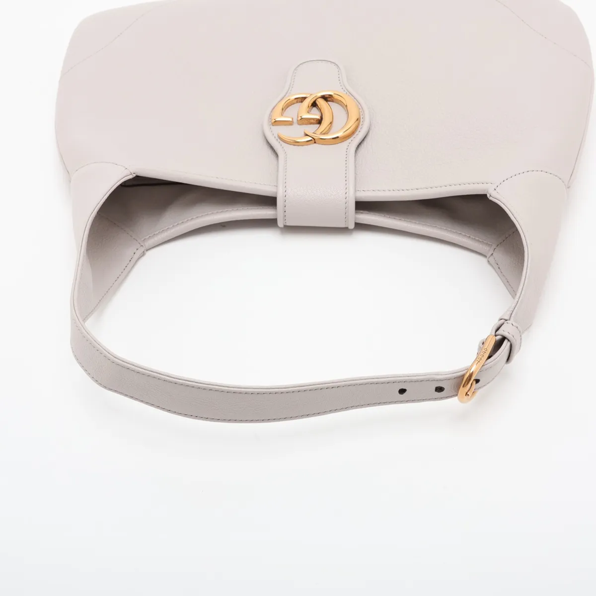 Aphrodite Medium Leather Shoulder Bag, White, 726274 — view 5