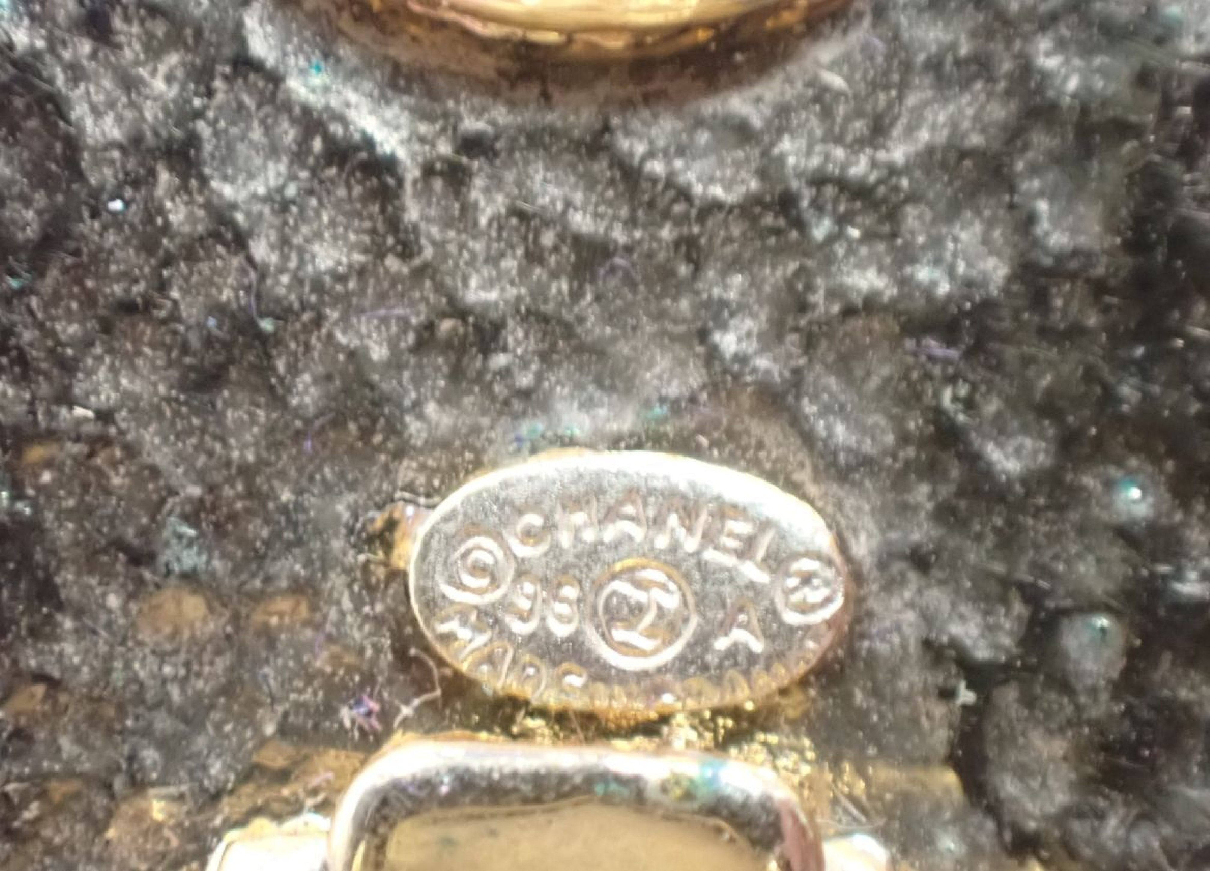 Coco Mark Gold Earrings (with markings) 95A Earrings — view 4