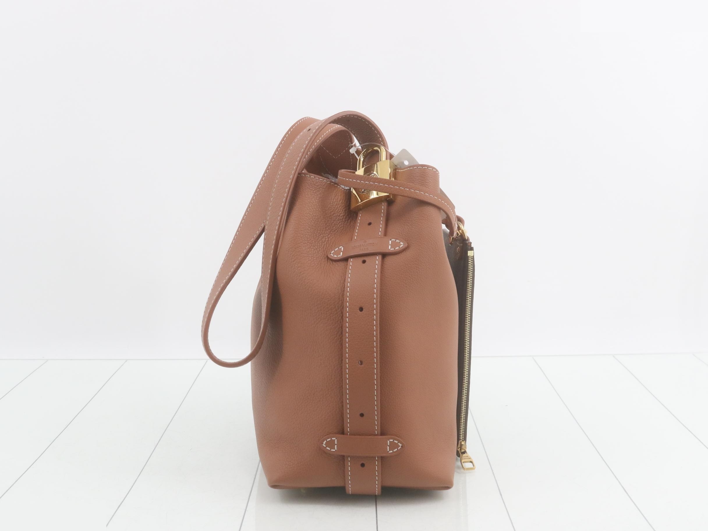 LV Low Key Hobo PM Leather M25354 Brown — view 4