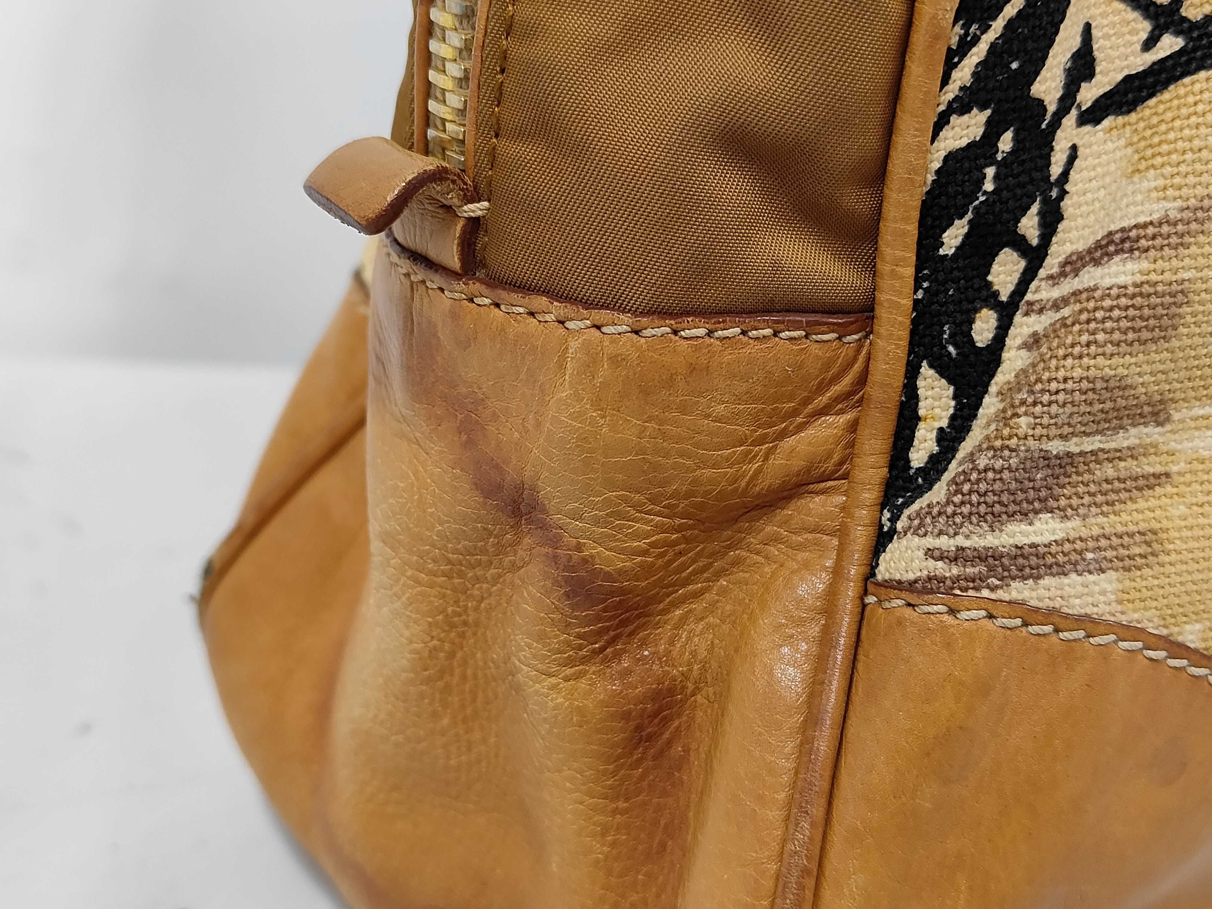 Canapa St. Venezu - Venetian print canvas leather handbag with landscape design. — view 9