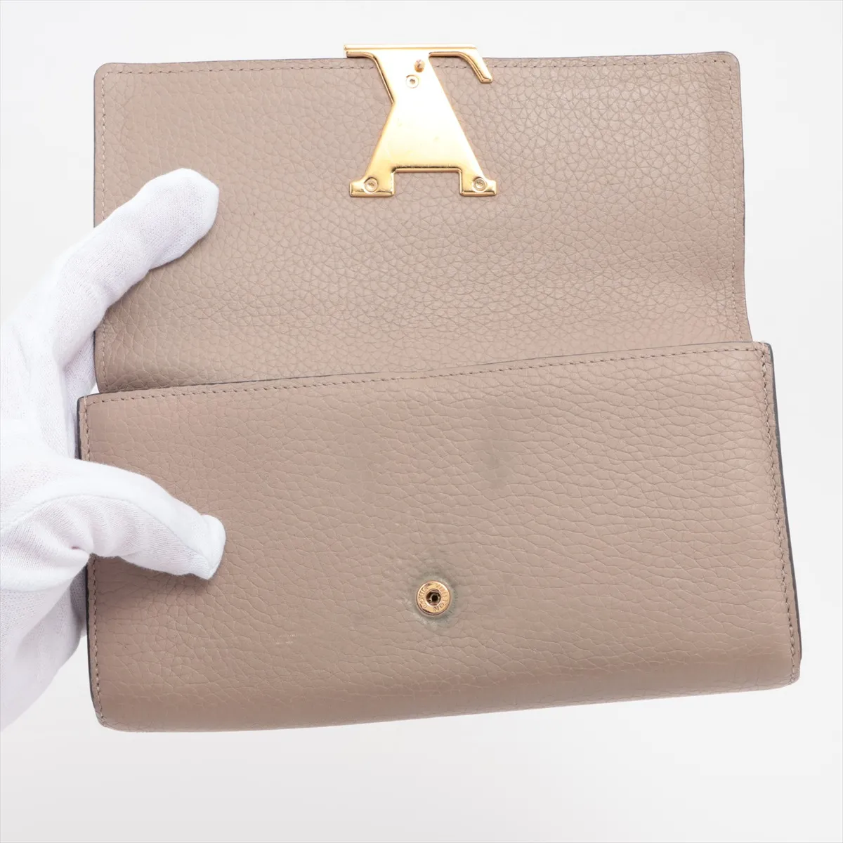 Taurillon Portefeuille Capucine M61249 MI2139 Galle Long Wallet — view 3