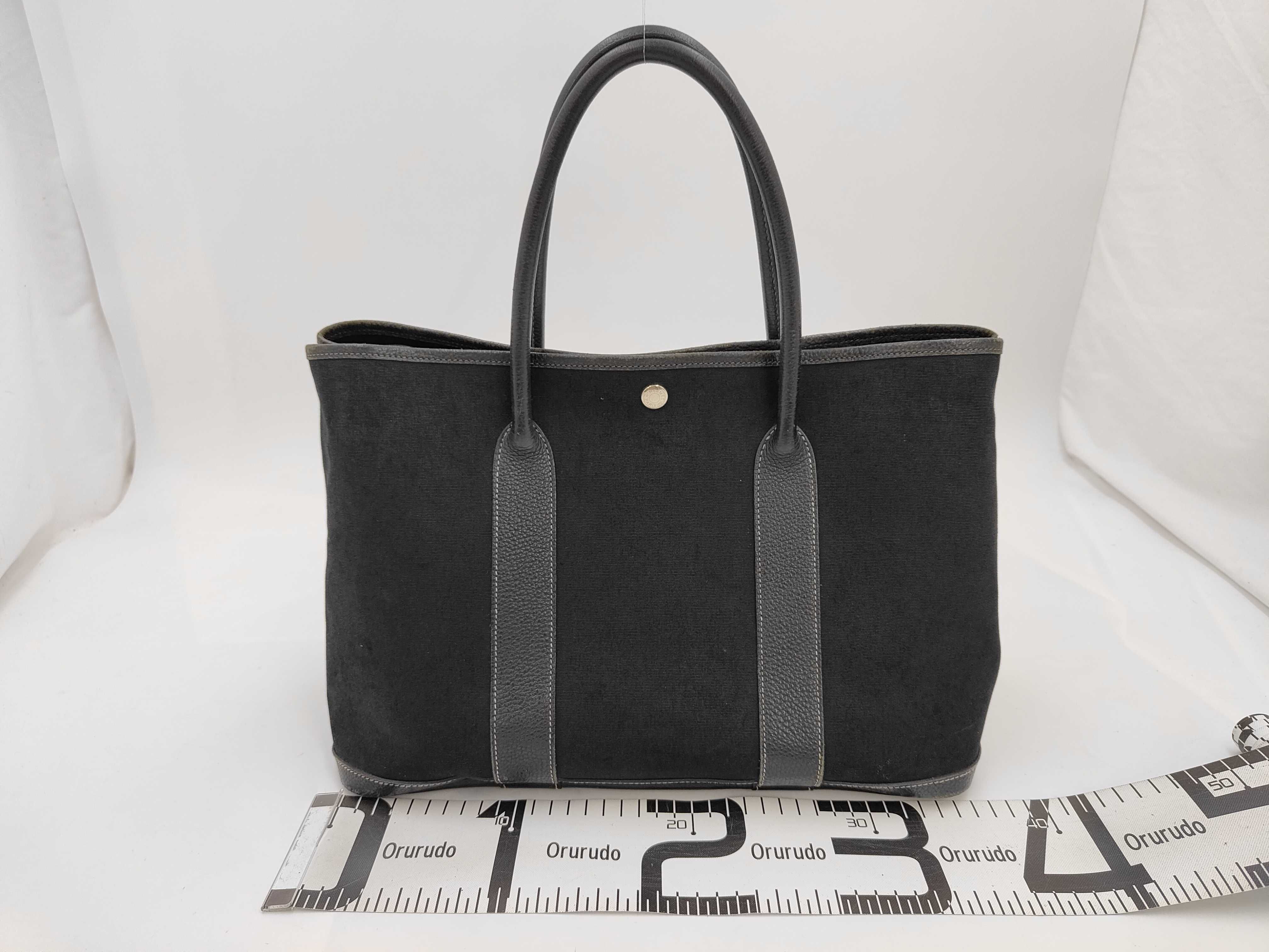 Garden Party PM Toile Officier Silver Hardware Black Tote Bag — view 2