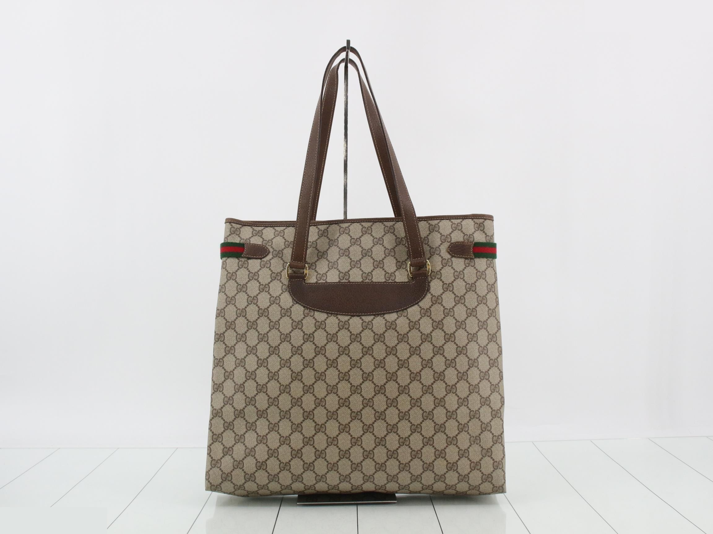 Vintage GG Plus Sherry Line Tote Bag — view 2
