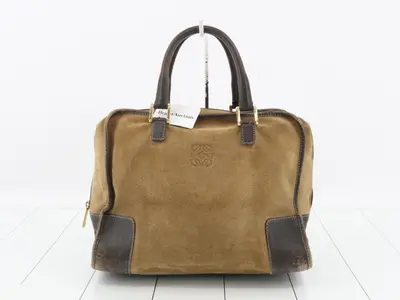 handbag, suede/leather, Amazona design, beige.