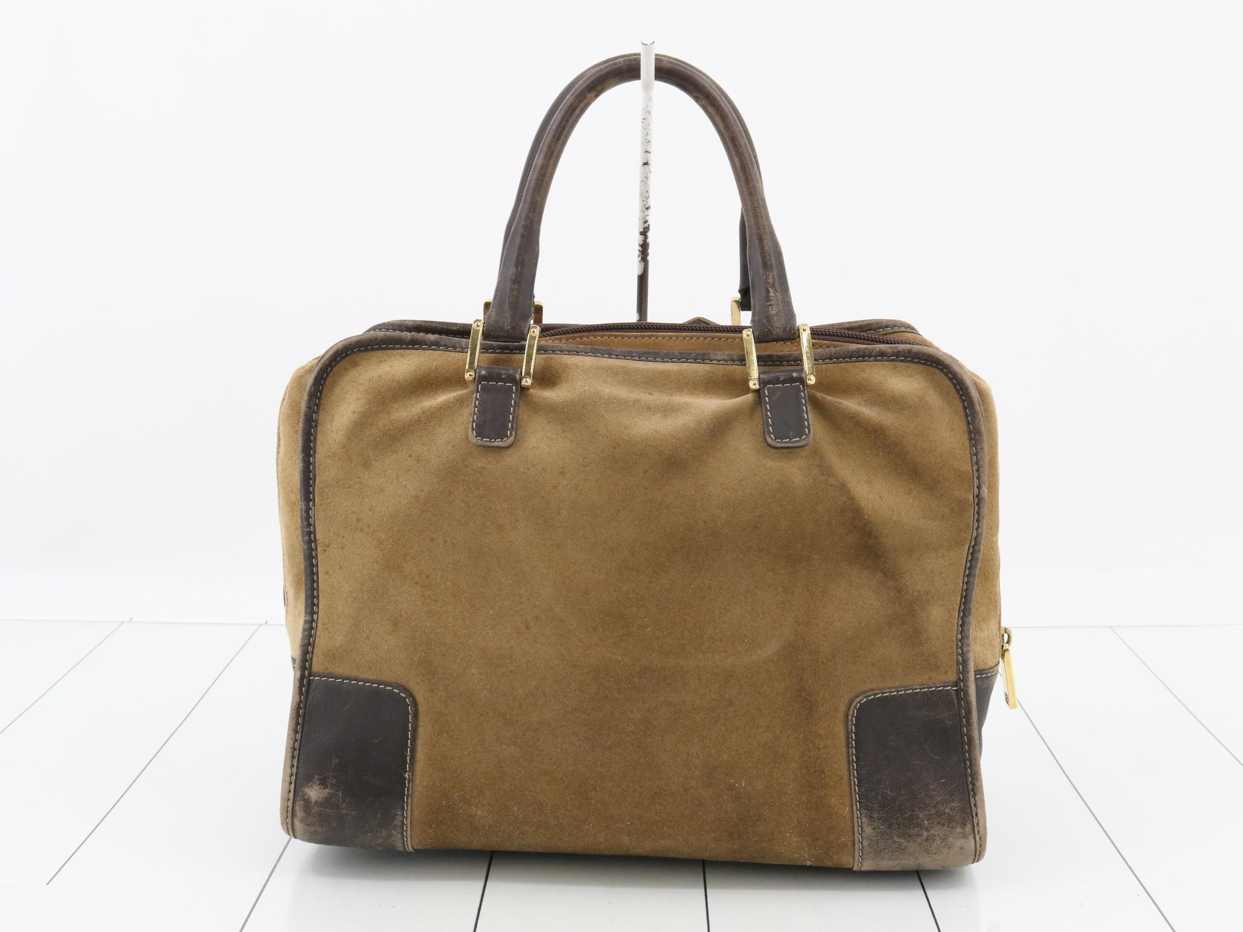 handbag, suede/leather, Amazona design, beige. — view 2