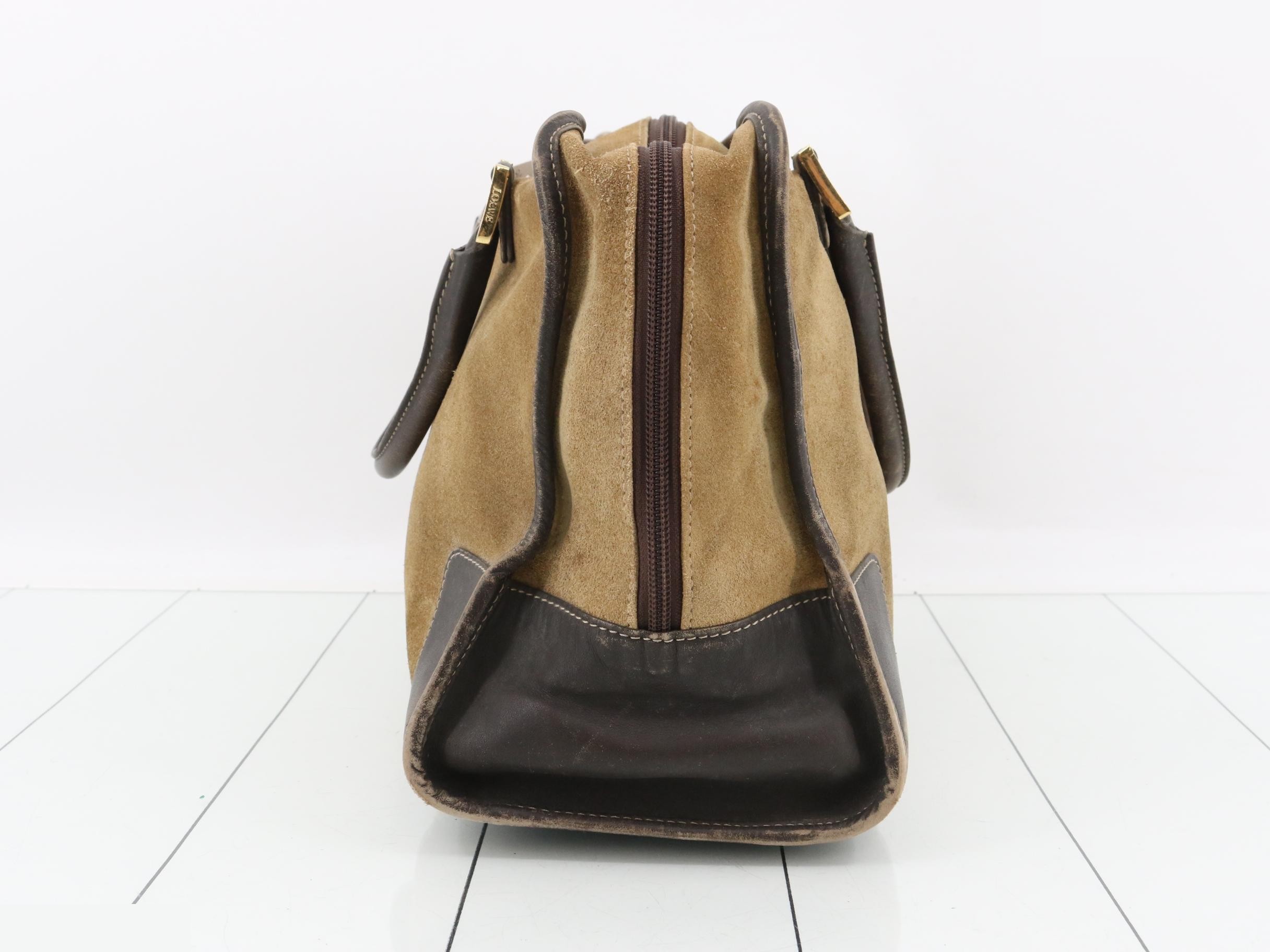 handbag, suede/leather, Amazona design, beige. — view 3