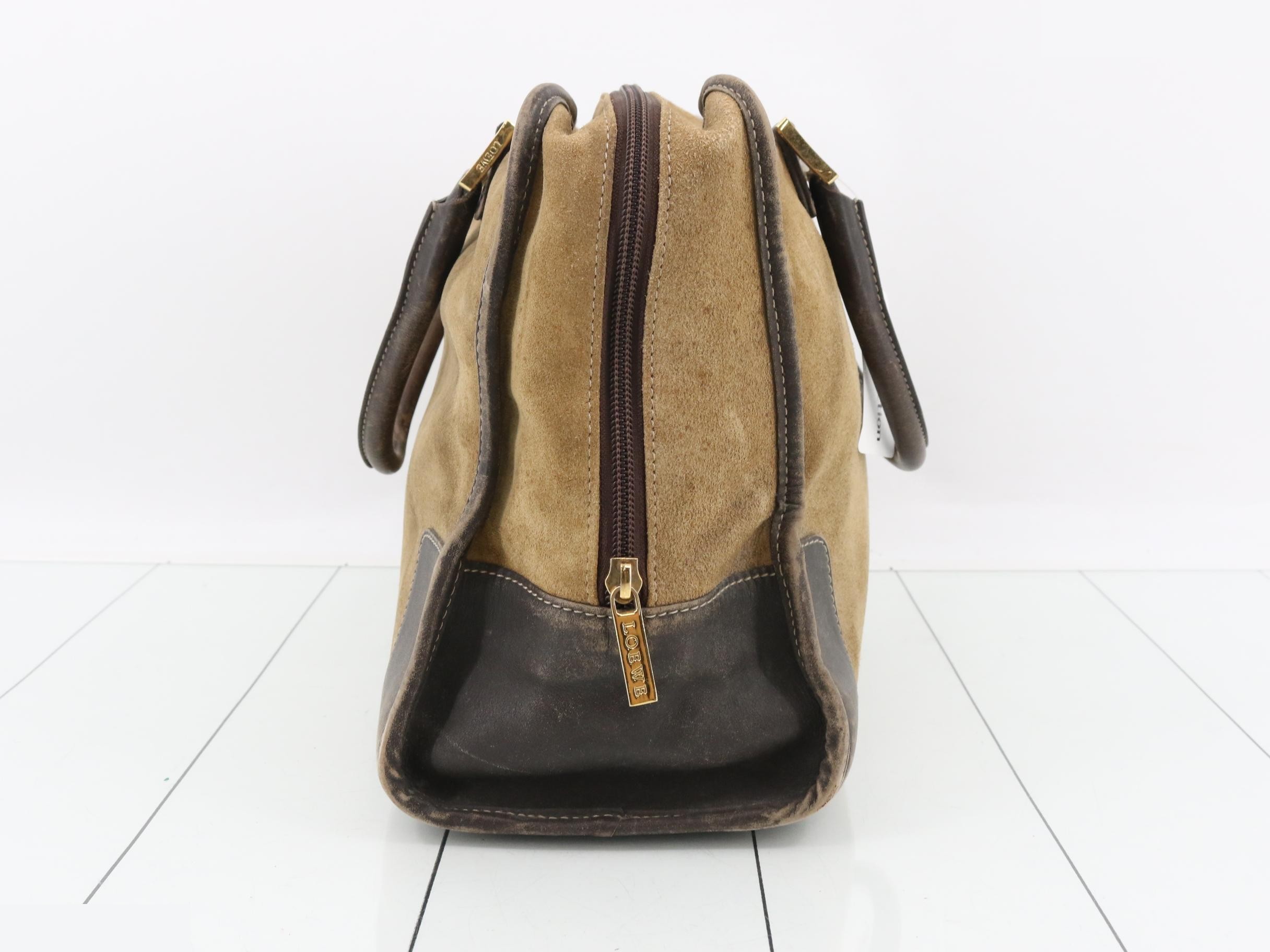 handbag, suede/leather, Amazona design, beige. — view 4