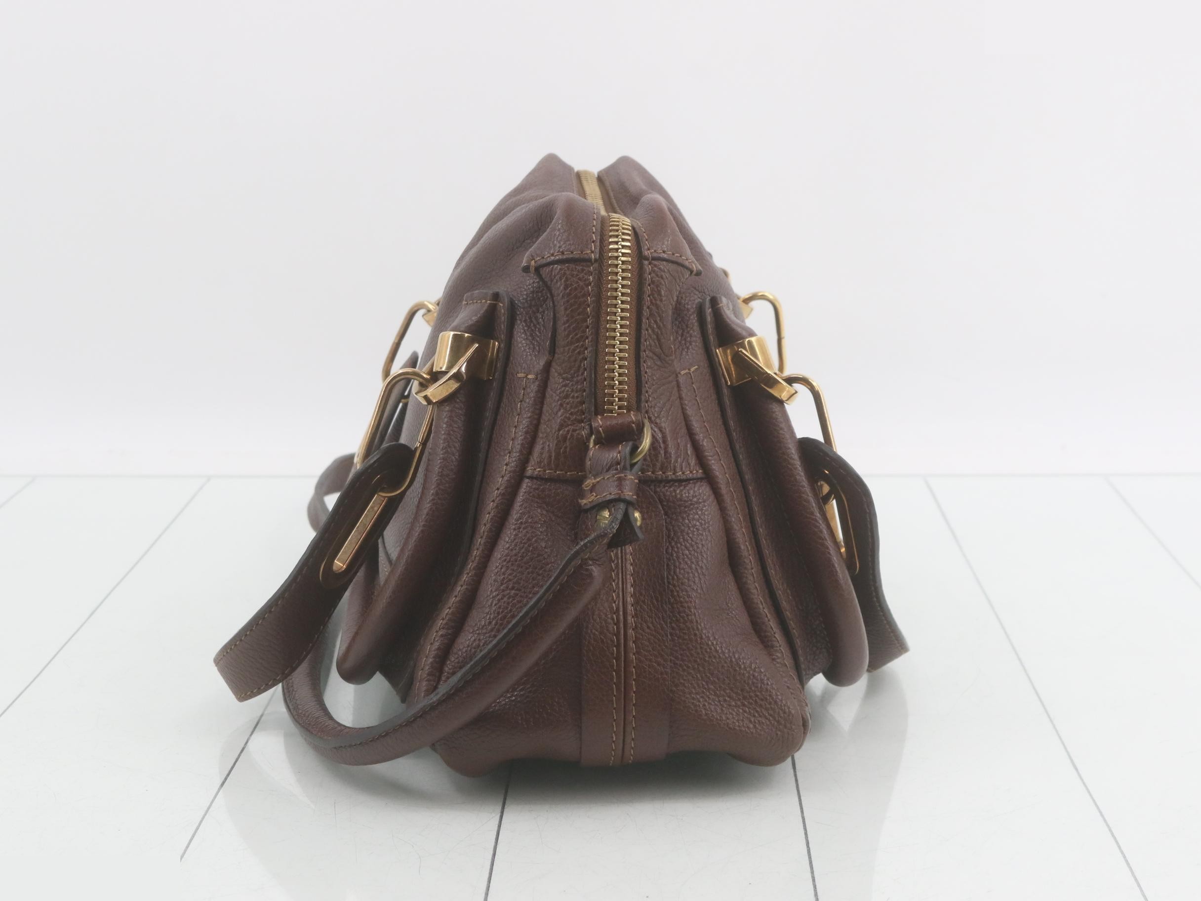 Paraty Leather 2-Way Shoulder/Handbag, Brown — view 3