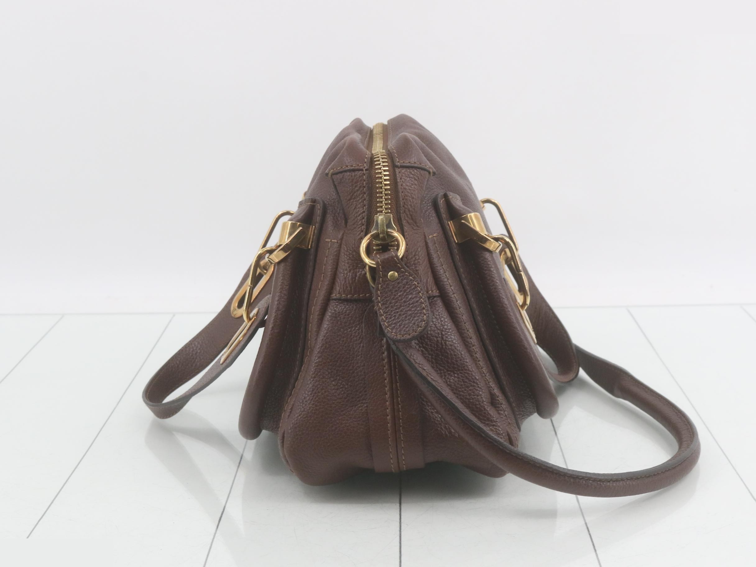 Paraty Leather 2-Way Shoulder/Handbag, Brown — view 4