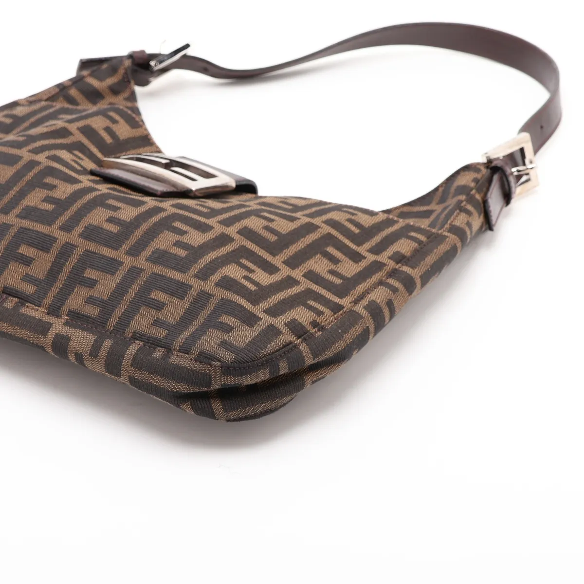 Zucca Canvas Shoulder Bag, Brown — view 3