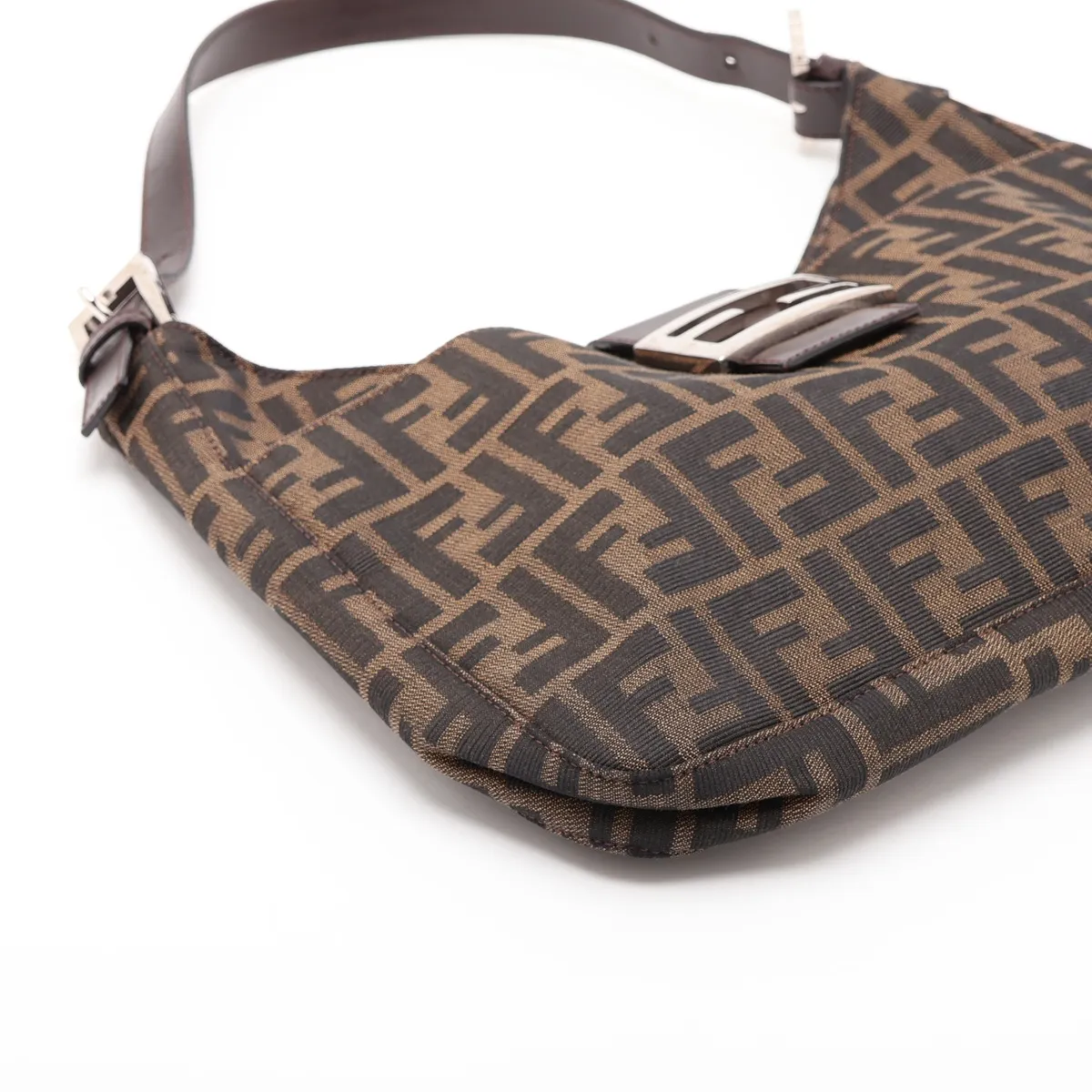 Zucca Canvas Shoulder Bag, Brown — view 4