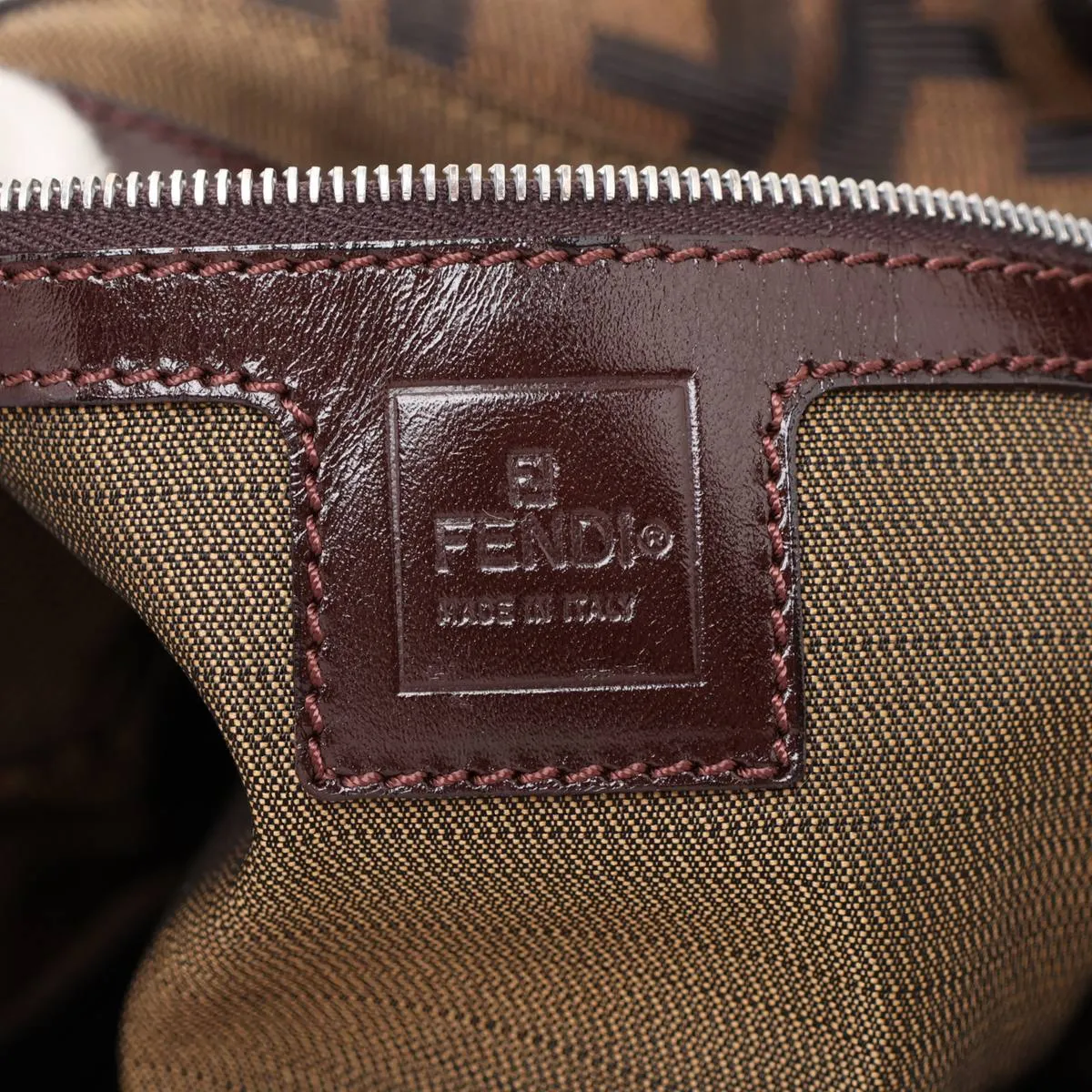 Zucca Canvas Shoulder Bag, Brown — view 10