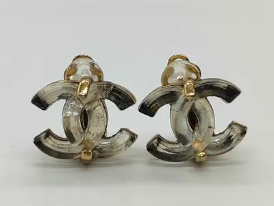 Coco Mark Earrings 02A Clear Earrings