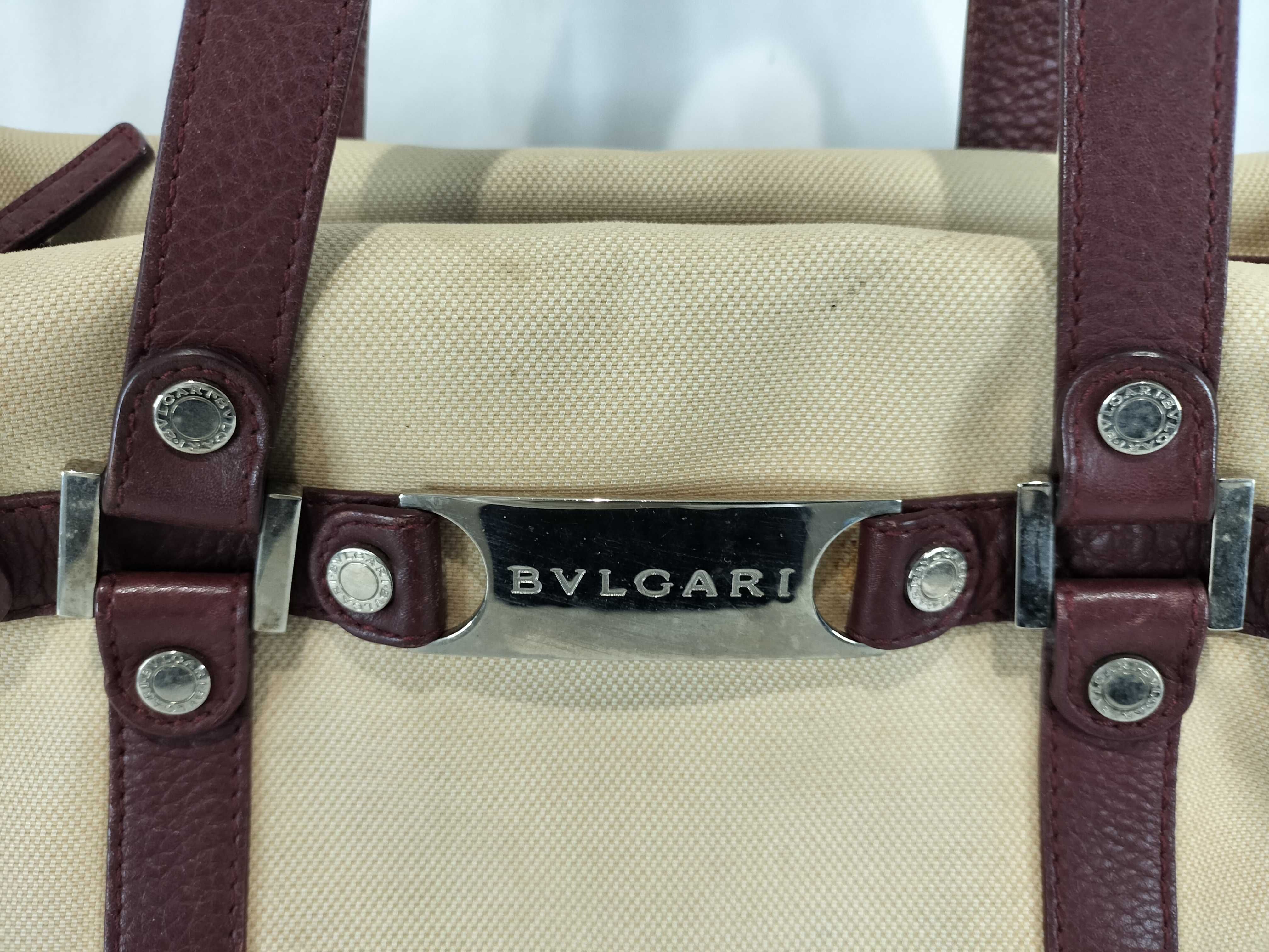Leather x Canvas Tote Bag Handbag — view 2