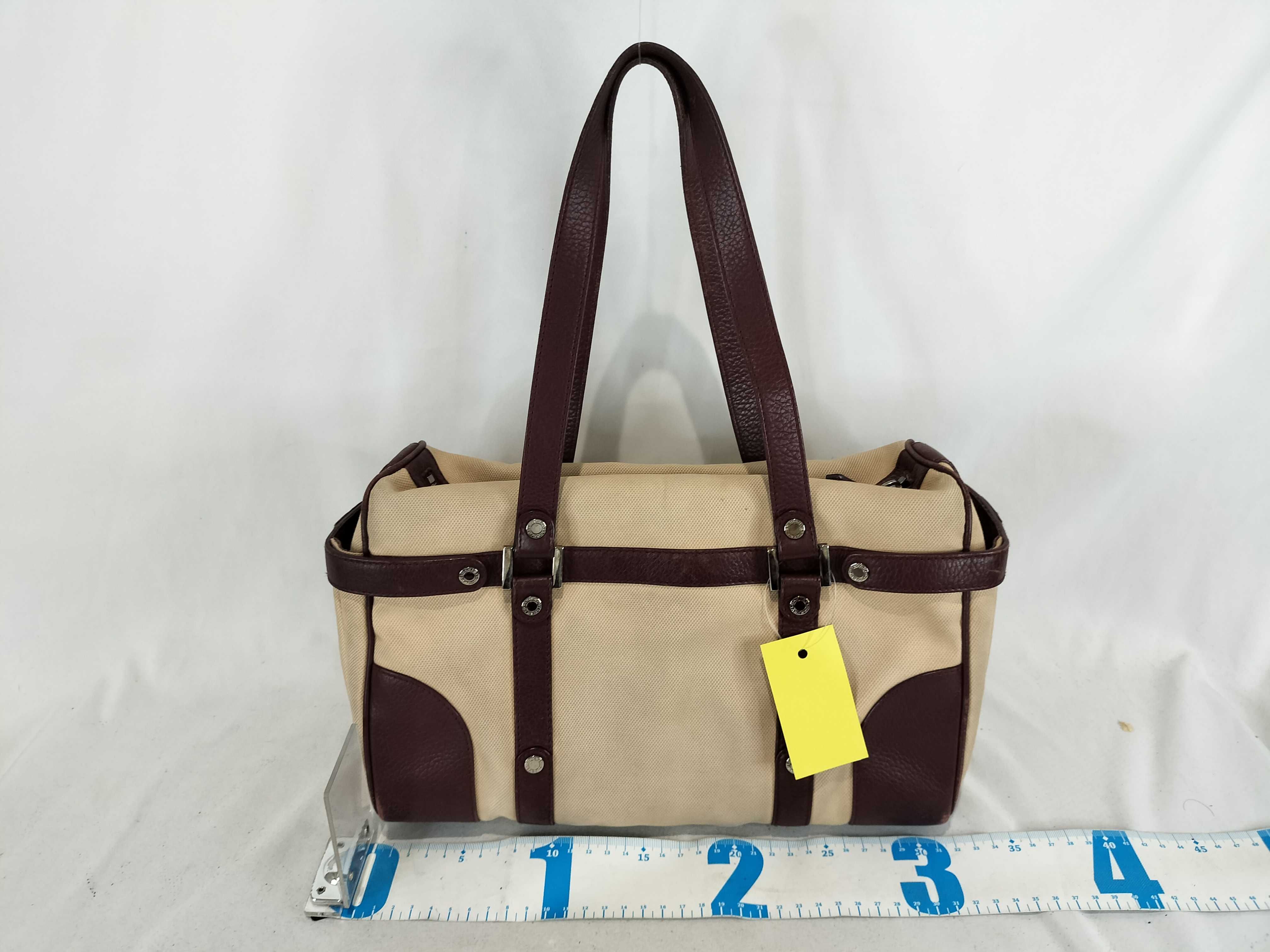 Leather x Canvas Tote Bag Handbag — view 3