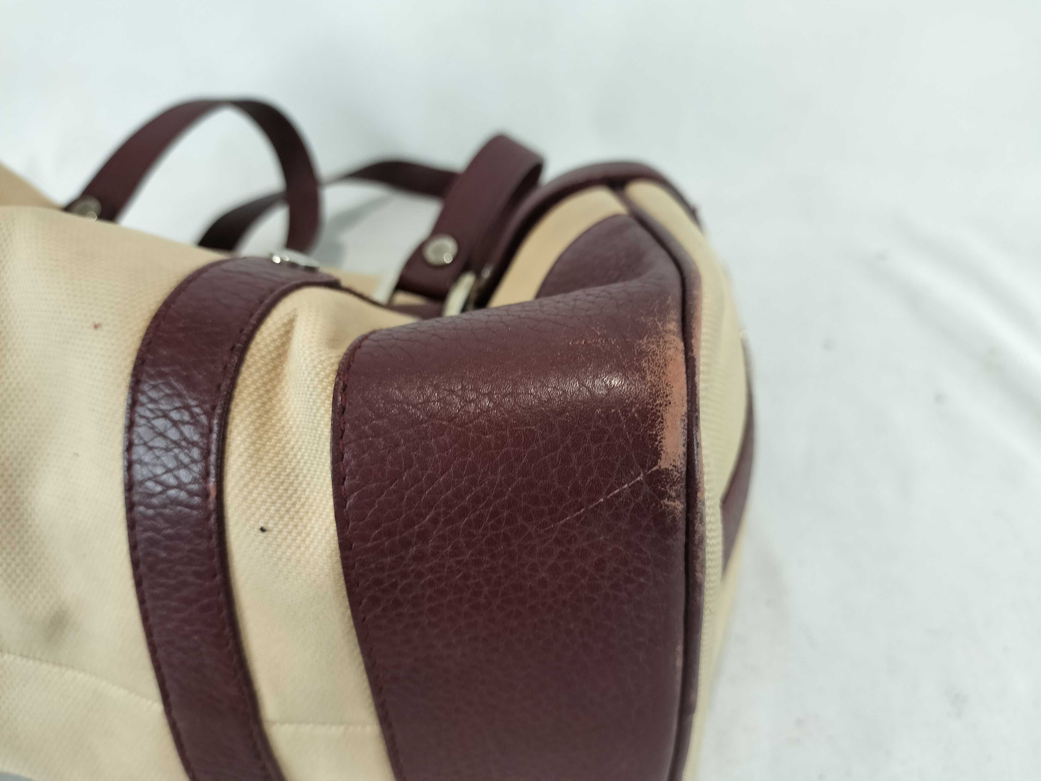 Leather x Canvas Tote Bag Handbag — view 7