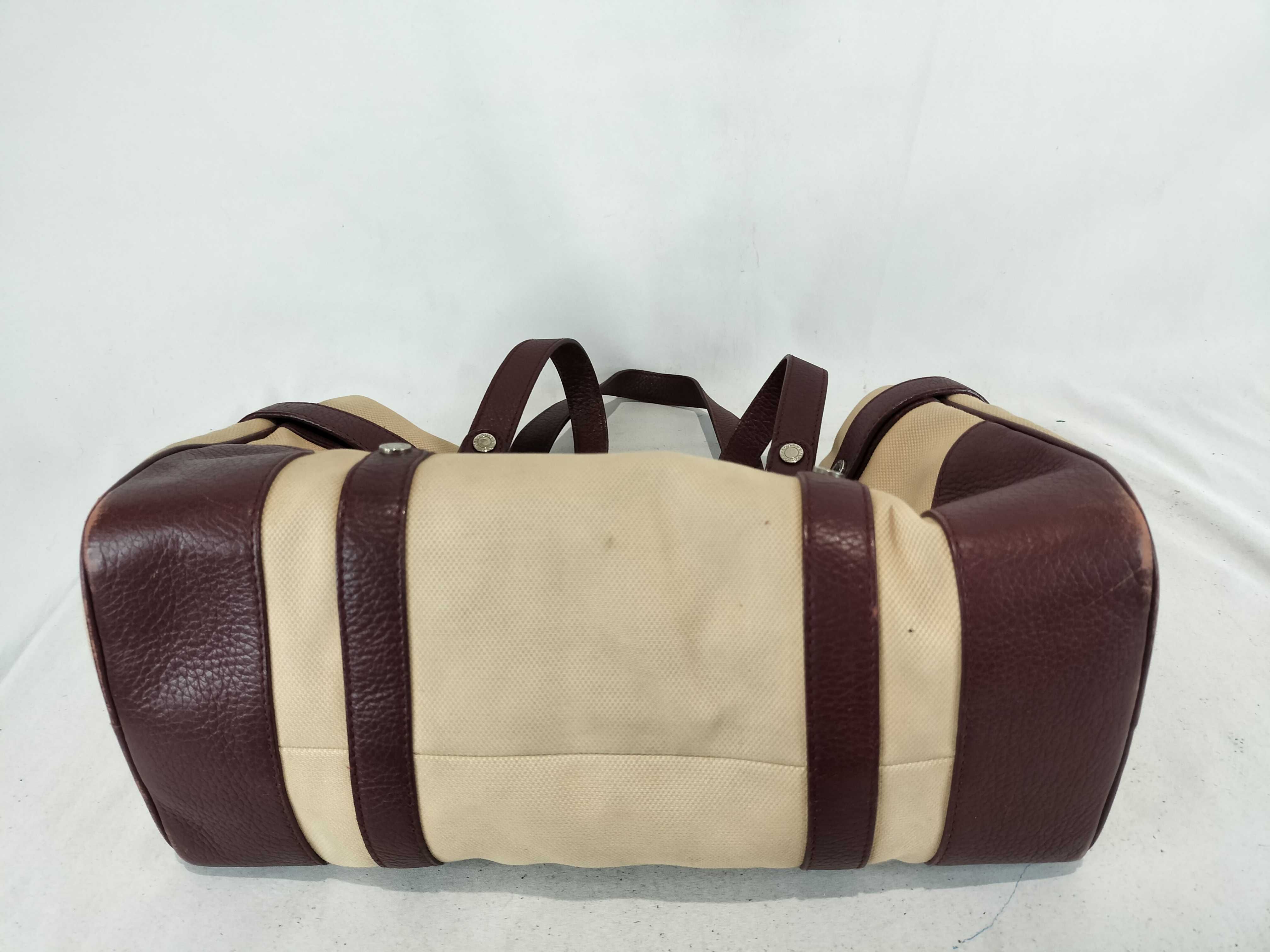 Leather x Canvas Tote Bag Handbag — view 8
