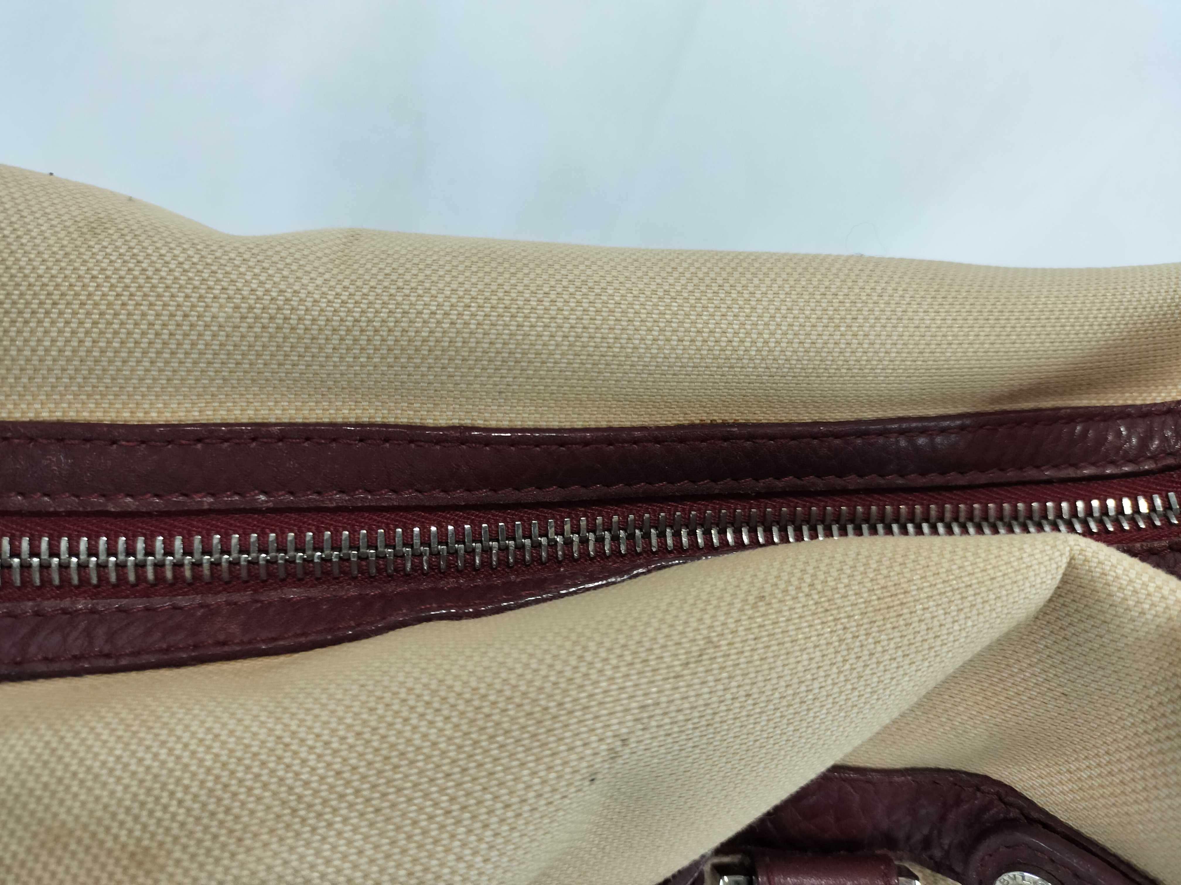Leather x Canvas Tote Bag Handbag — view 9