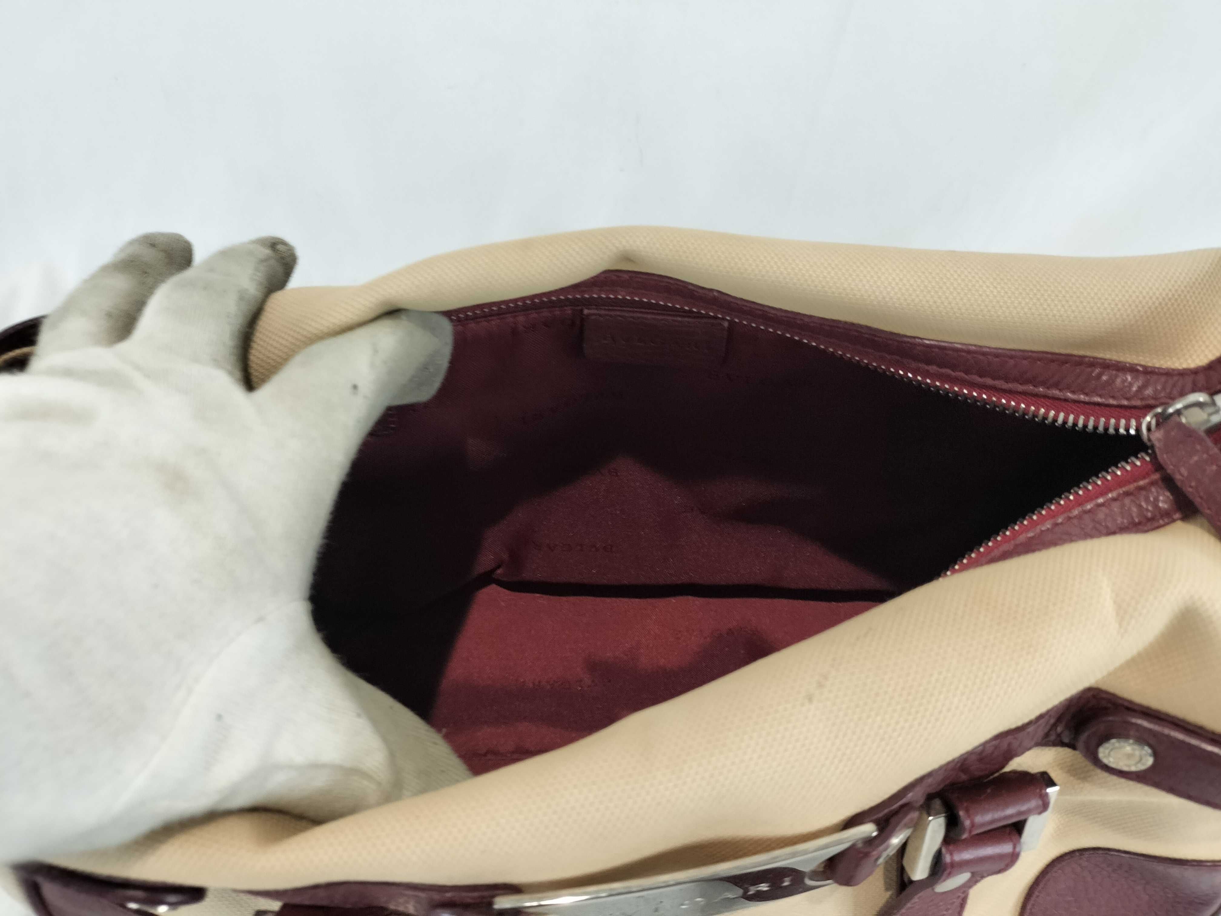 Leather x Canvas Tote Bag Handbag — view 10