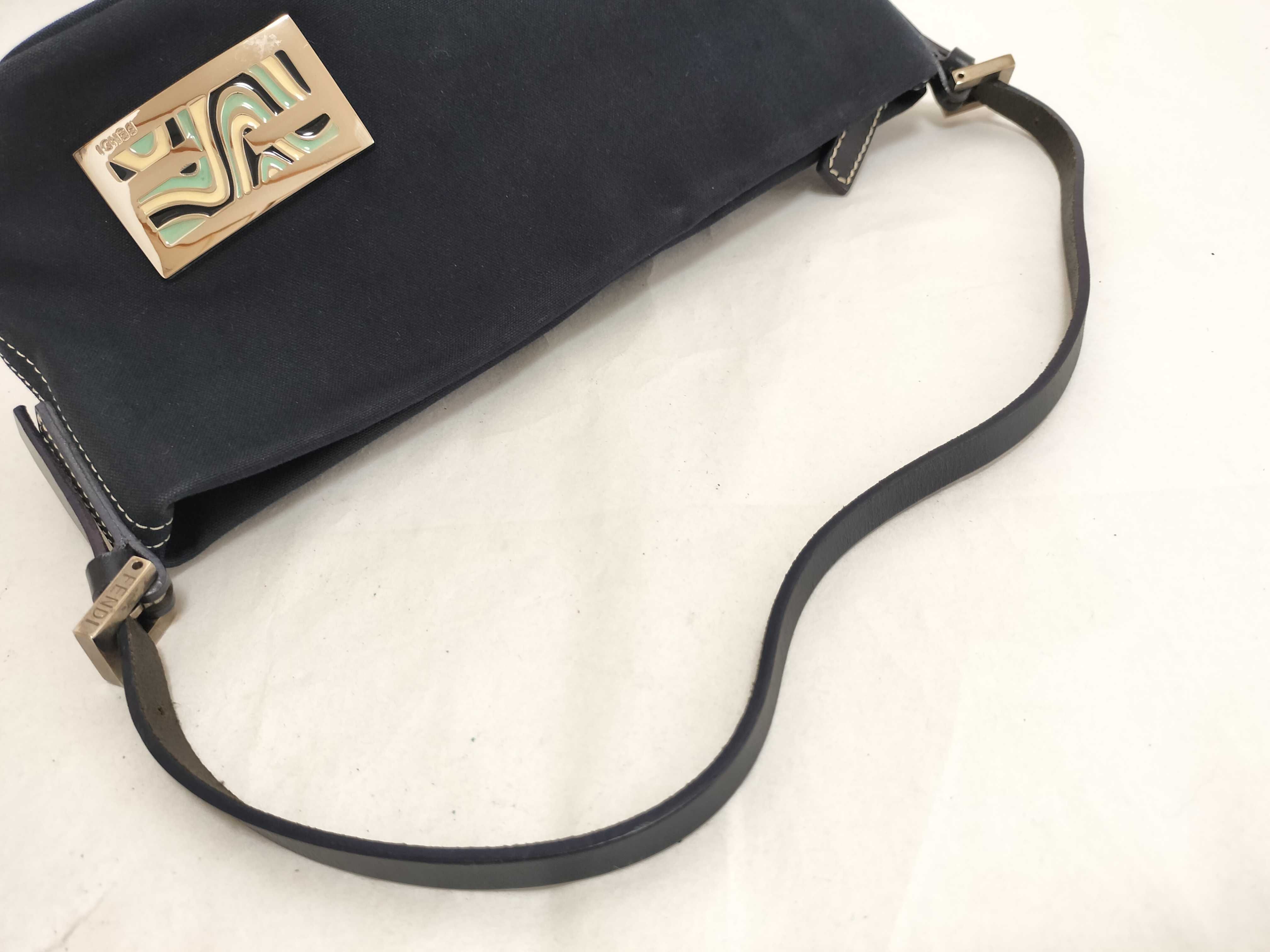 denim indigo one-shoulder bag accessory pouch — view 3