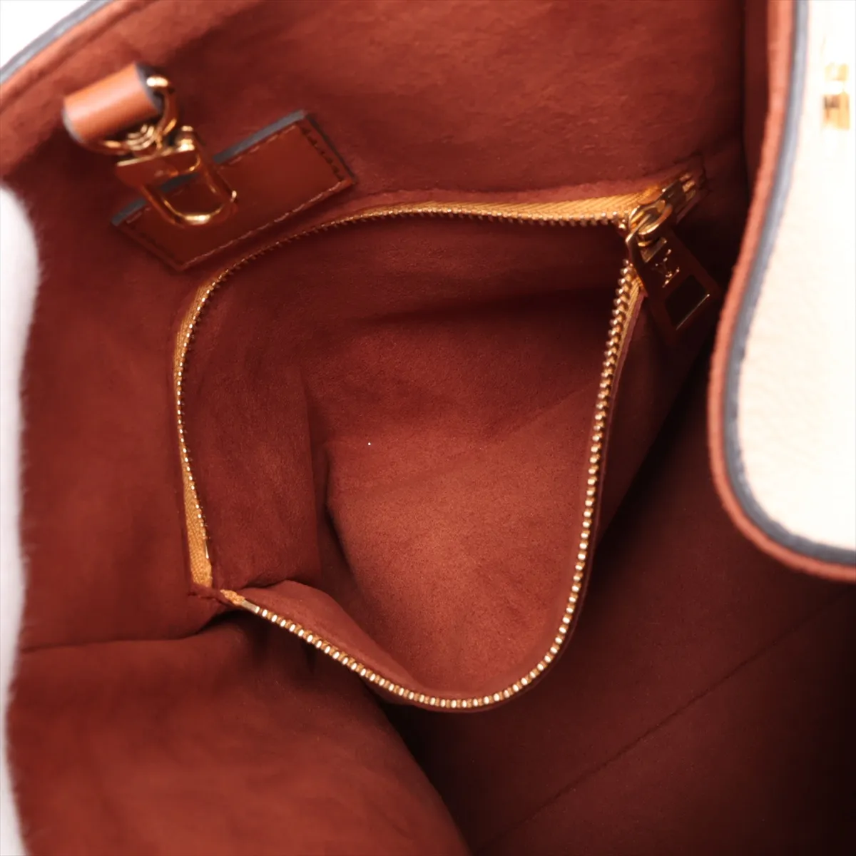 Monogram Fold Tote PM M45389 MB4220 Beige x Brown x Red (RFID detected) — view 9