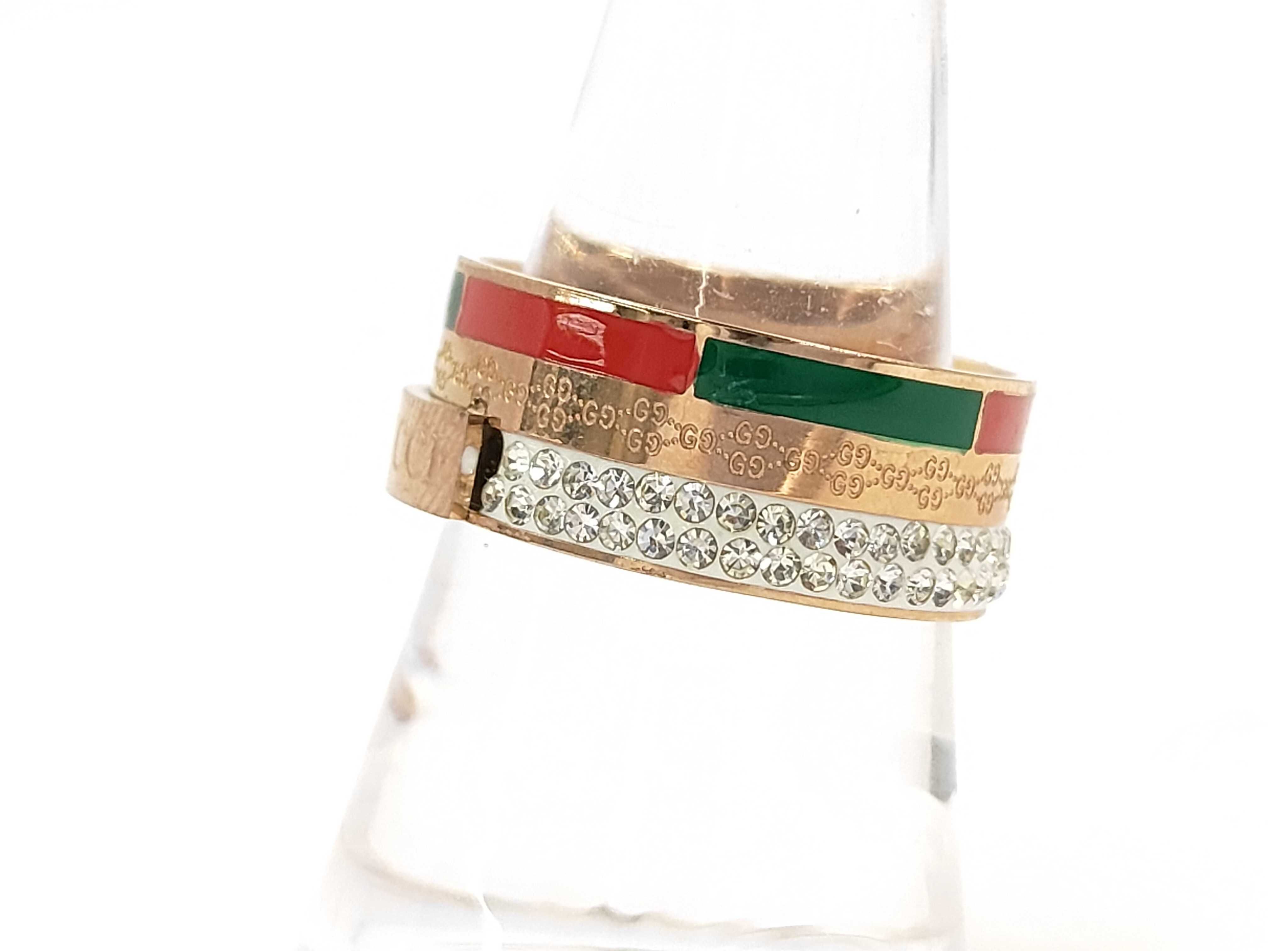 Sherry Line Web Stripe Stone Ring — view 2