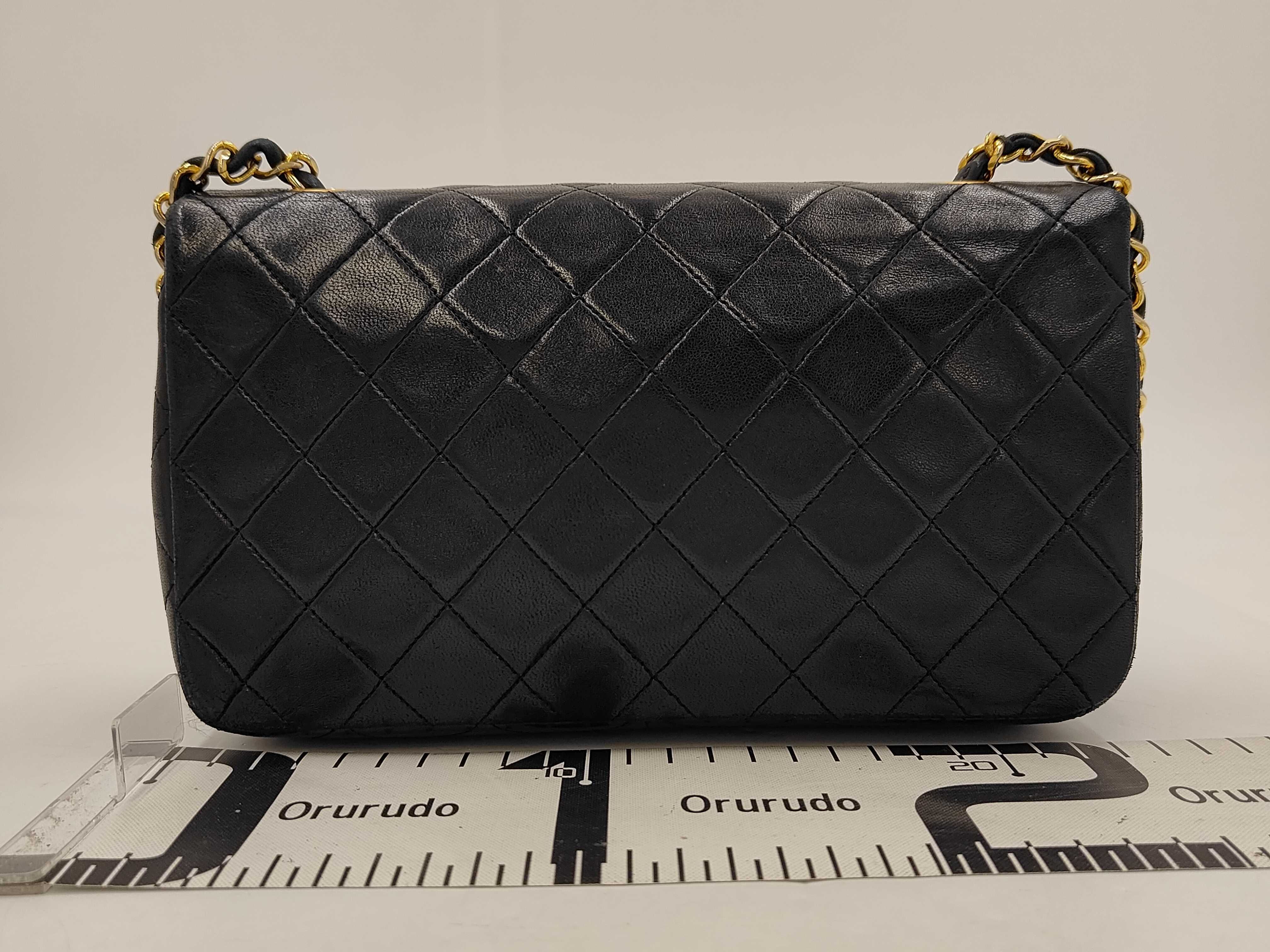 Full Flap Lambskin Matelassé Shoulder Bag, Black with Gold Hardware, Series 1 — view 2