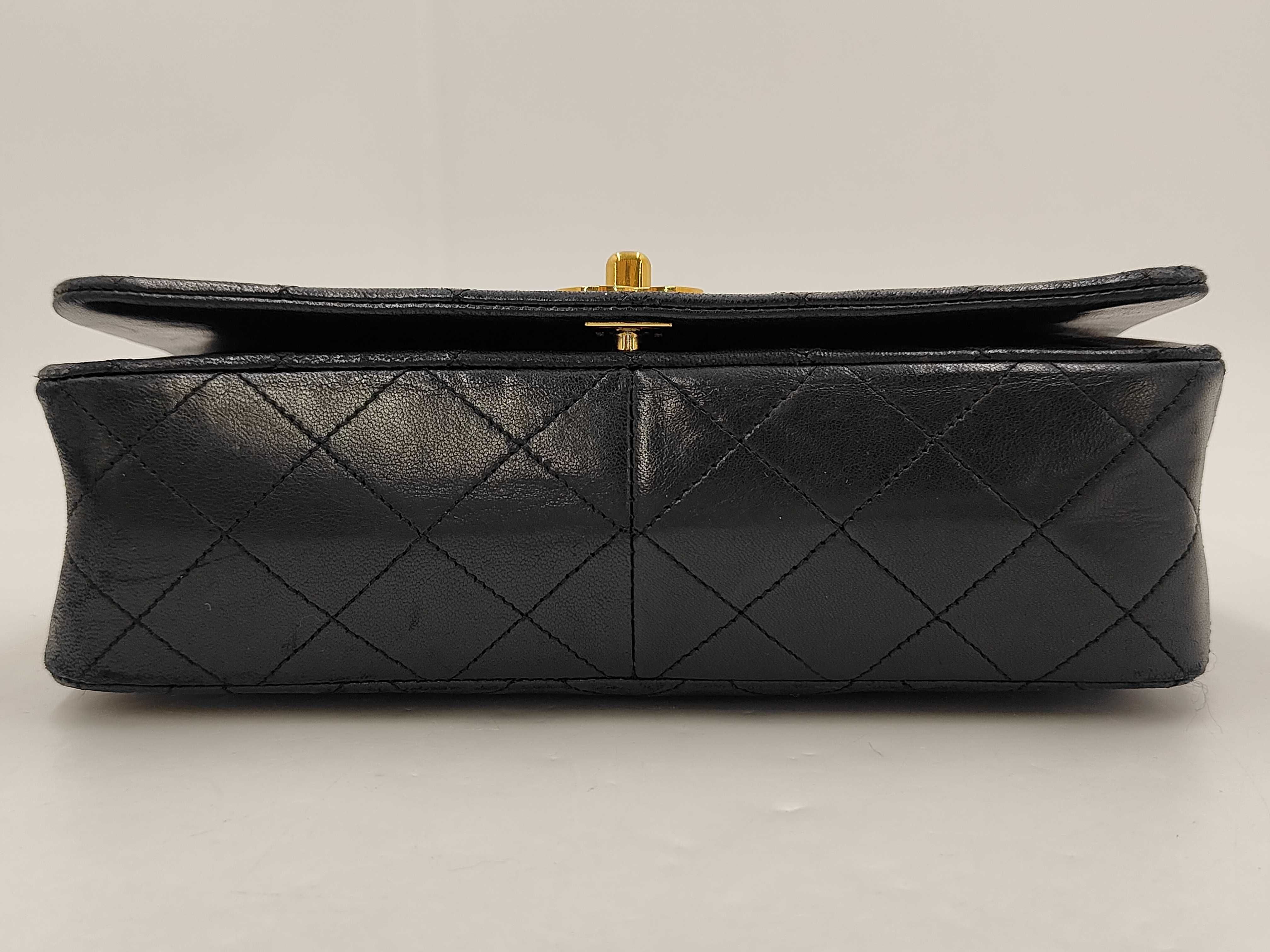Full Flap Lambskin Matelassé Shoulder Bag, Black with Gold Hardware, Series 1 — view 3