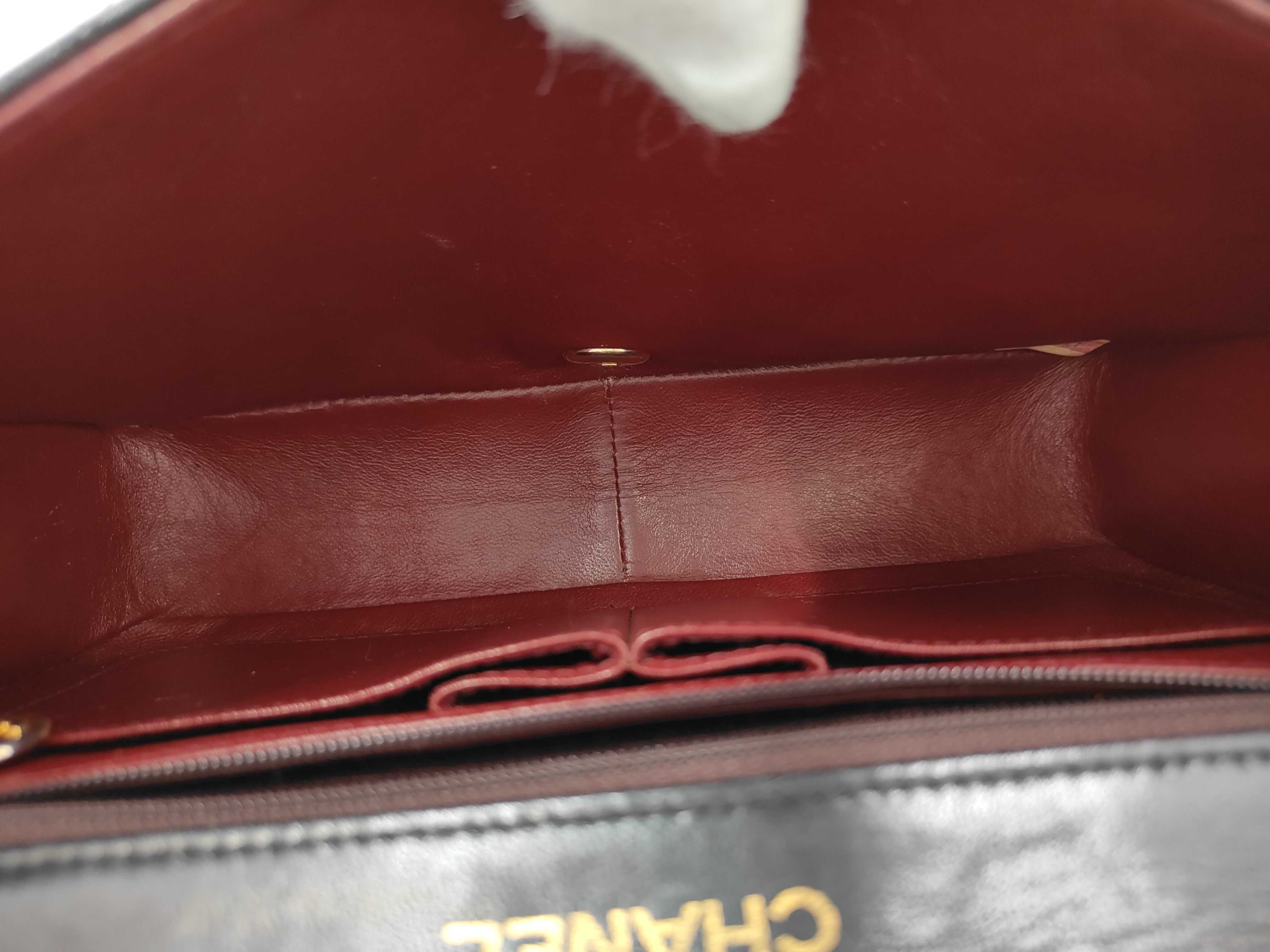 Full Flap Lambskin Matelassé Shoulder Bag, Black with Gold Hardware, Series 1 — view 8