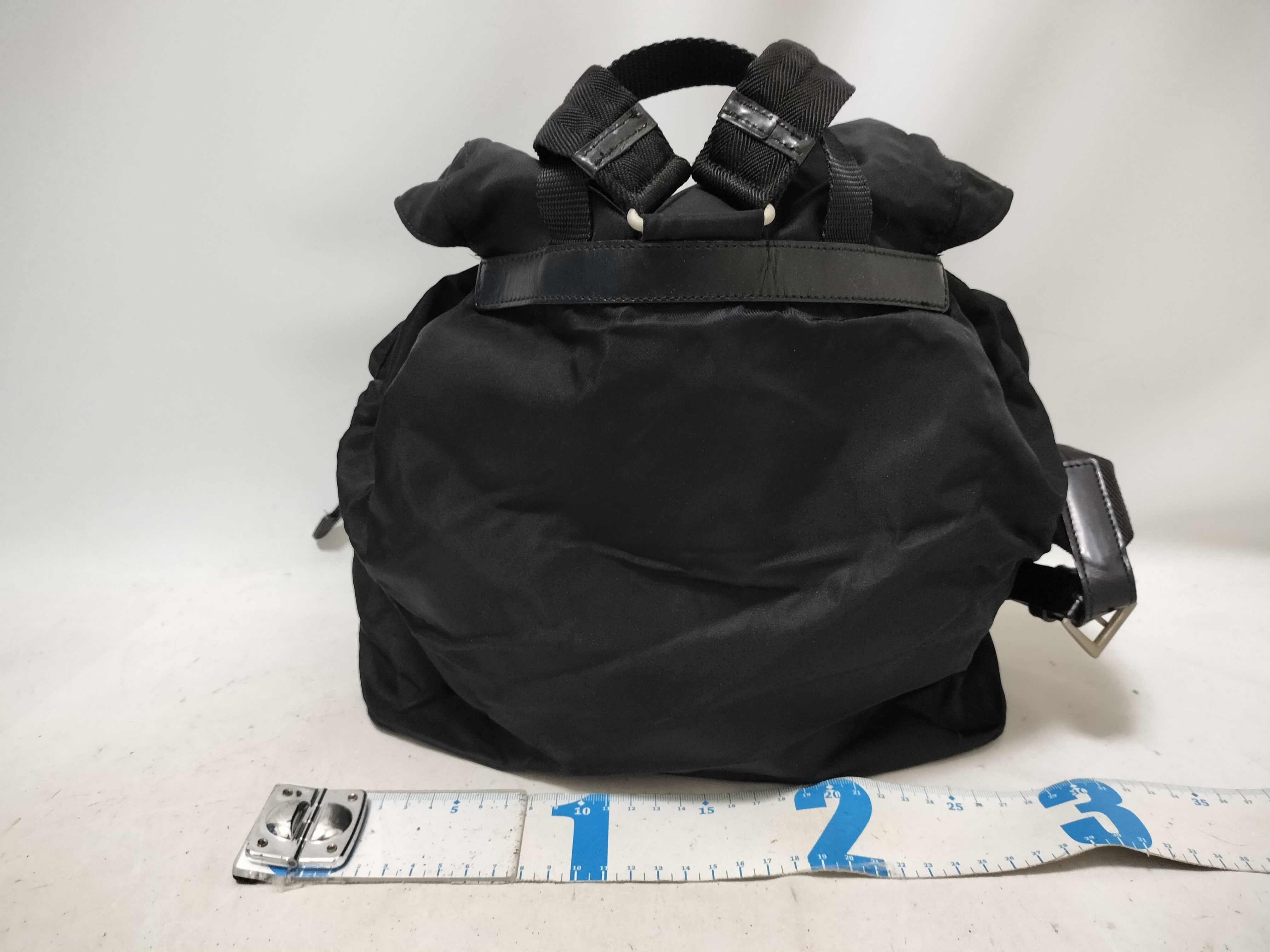 nylon triangle logo backpack rucksack — view 2