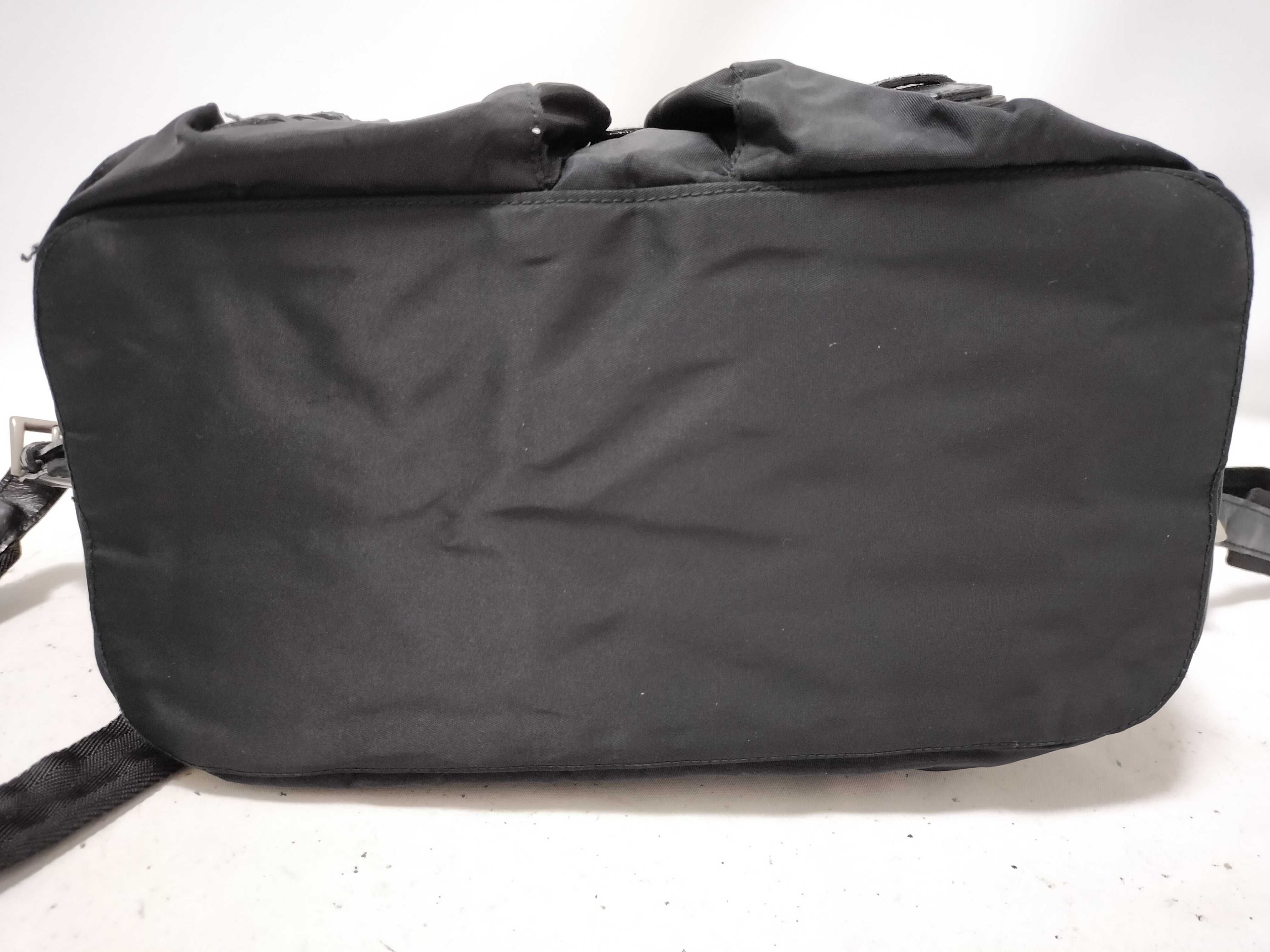 nylon triangle logo backpack rucksack — view 8