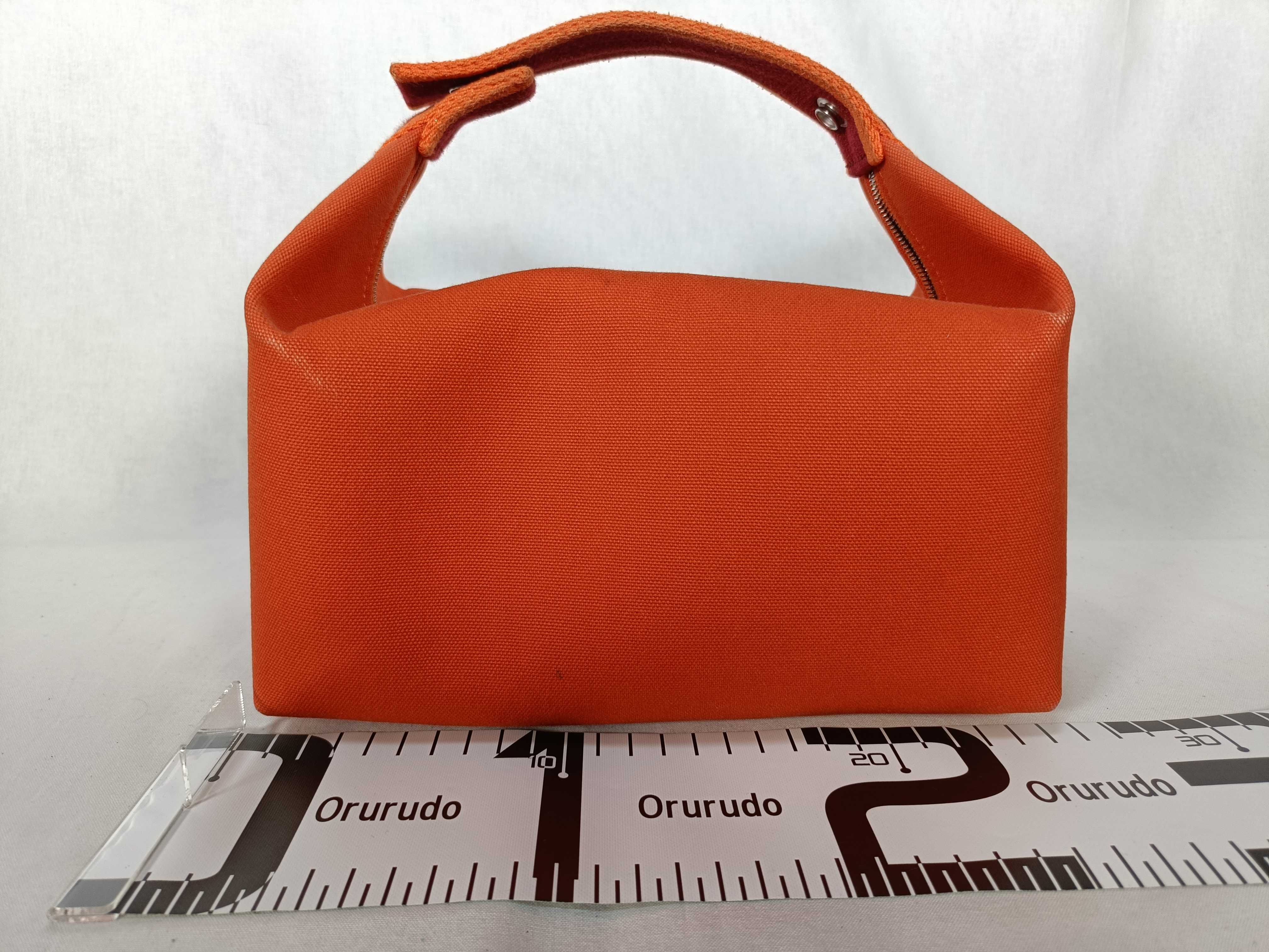 Bride à Black GM Canvas Handbag with Orange and Silver Hardware — view 2