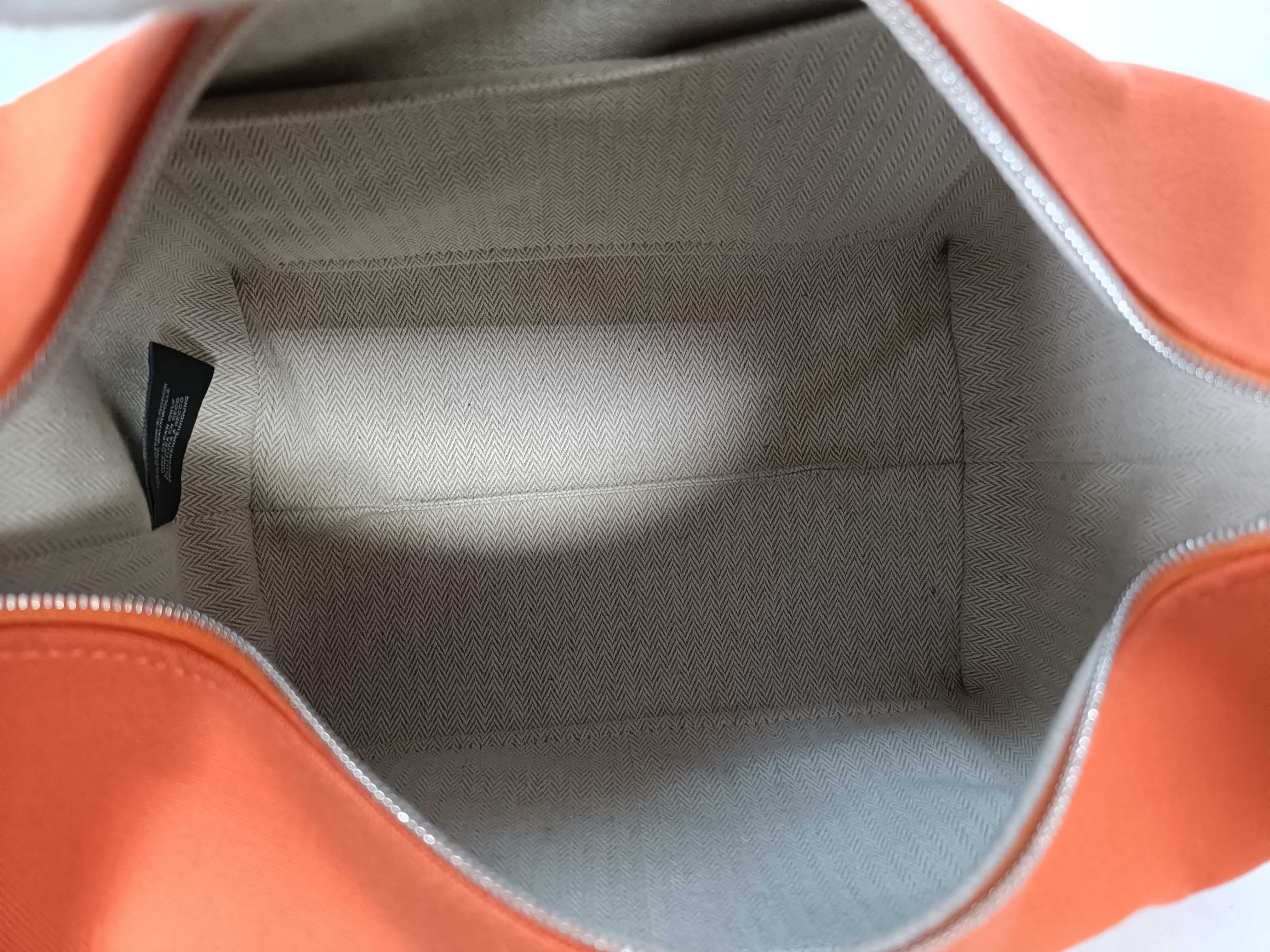 Bride à Black GM Canvas Handbag with Orange and Silver Hardware — view 12
