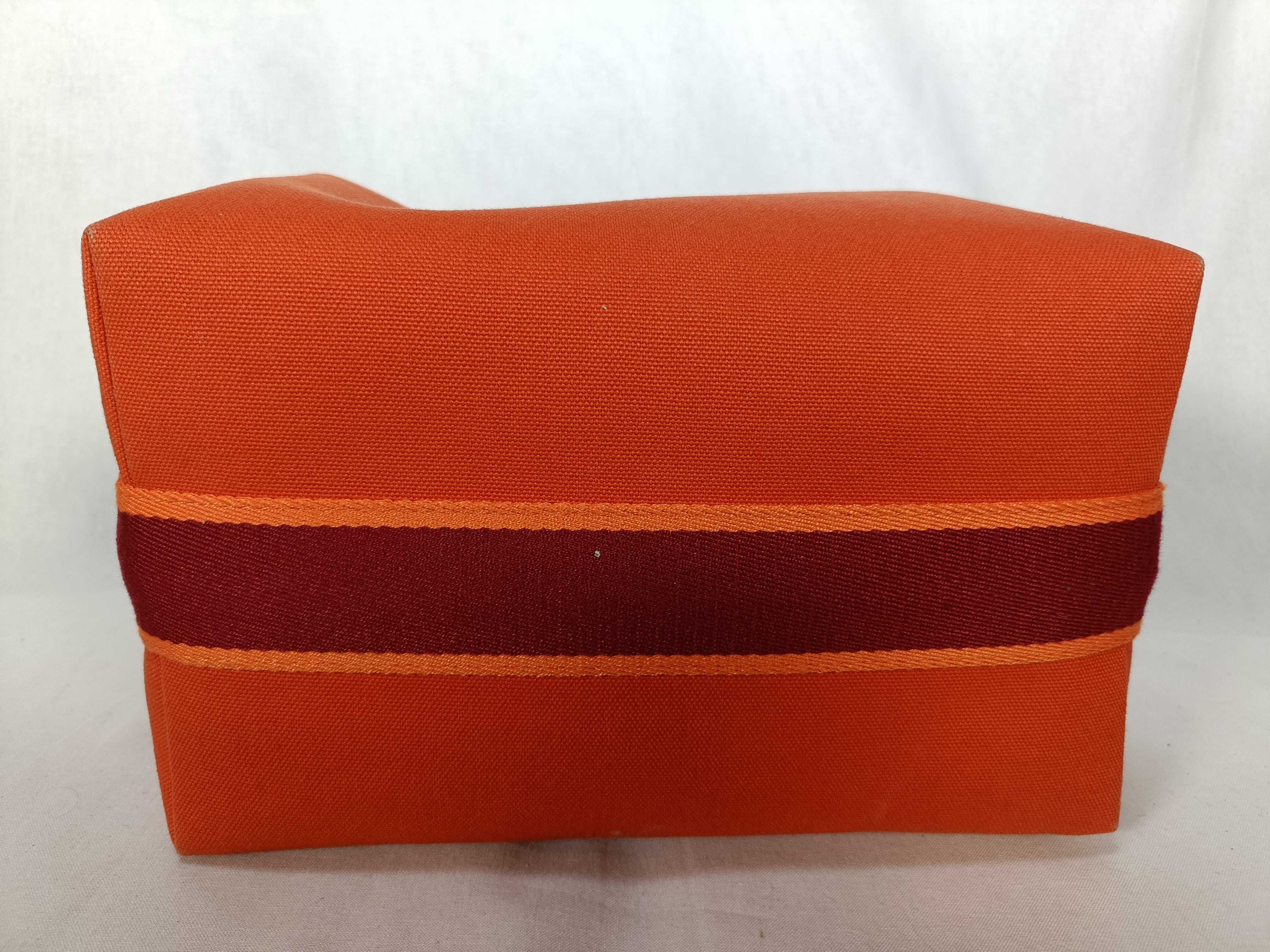 Bride à Black GM Canvas Handbag with Orange and Silver Hardware — view 3