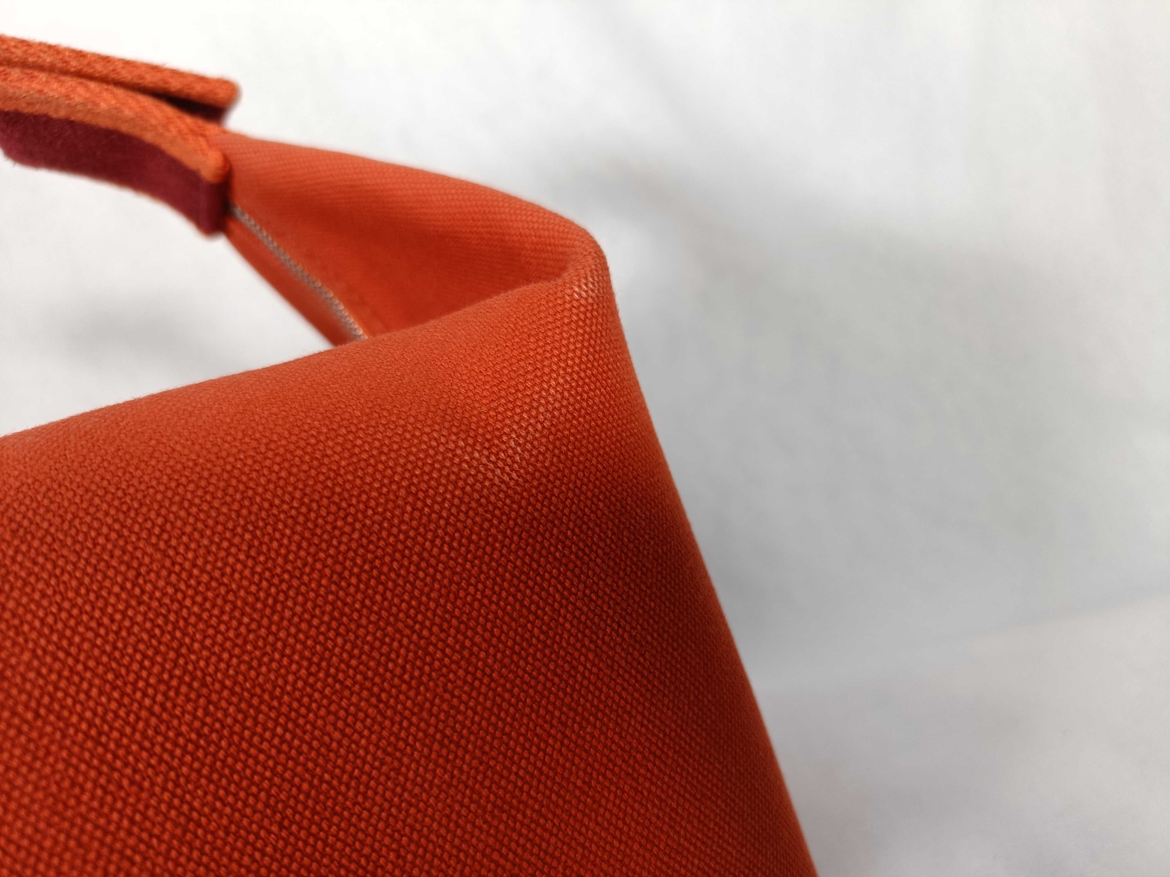 Bride à Black GM Canvas Handbag with Orange and Silver Hardware — view 6