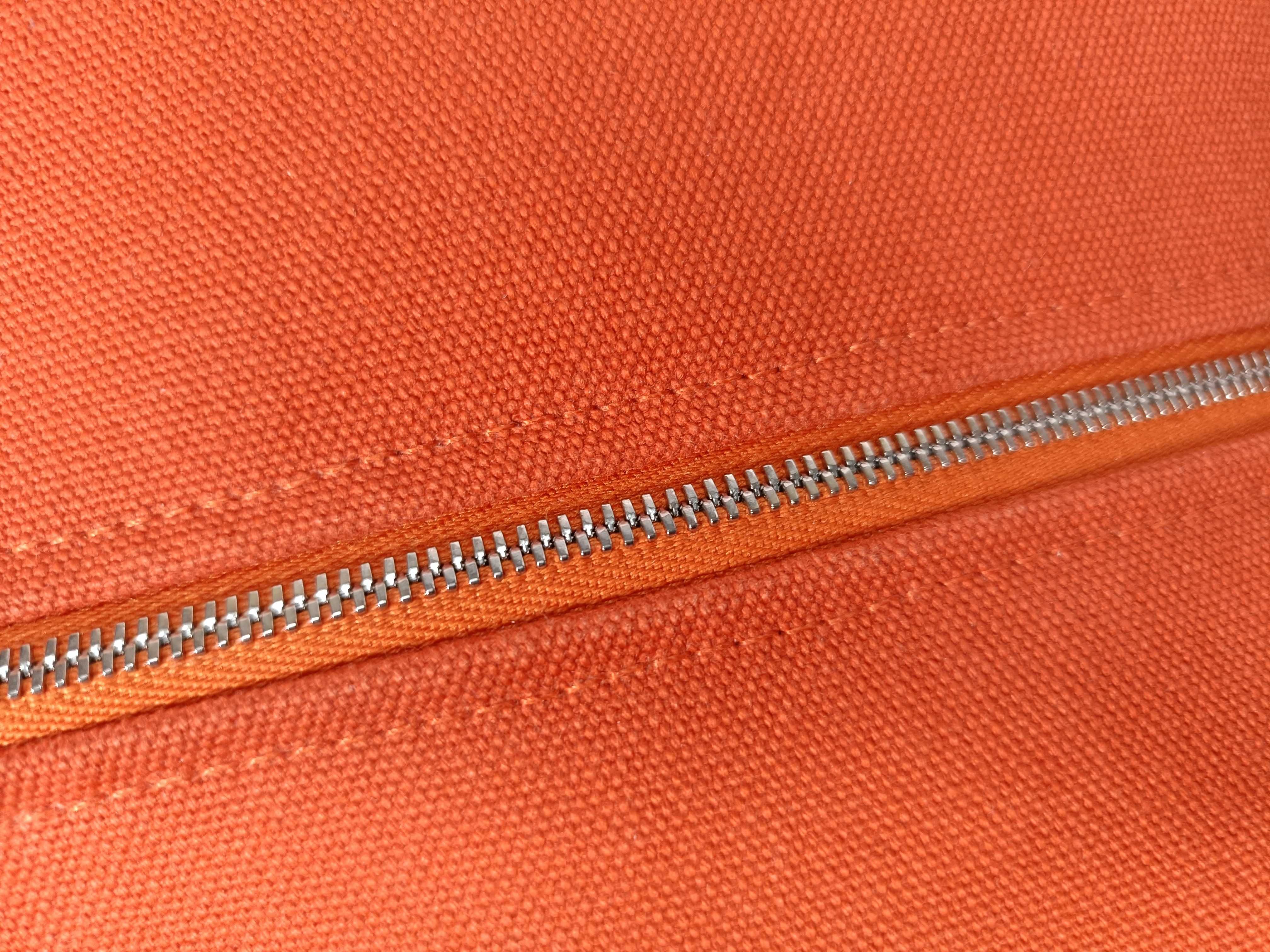 Bride à Black GM Canvas Handbag with Orange and Silver Hardware — view 10