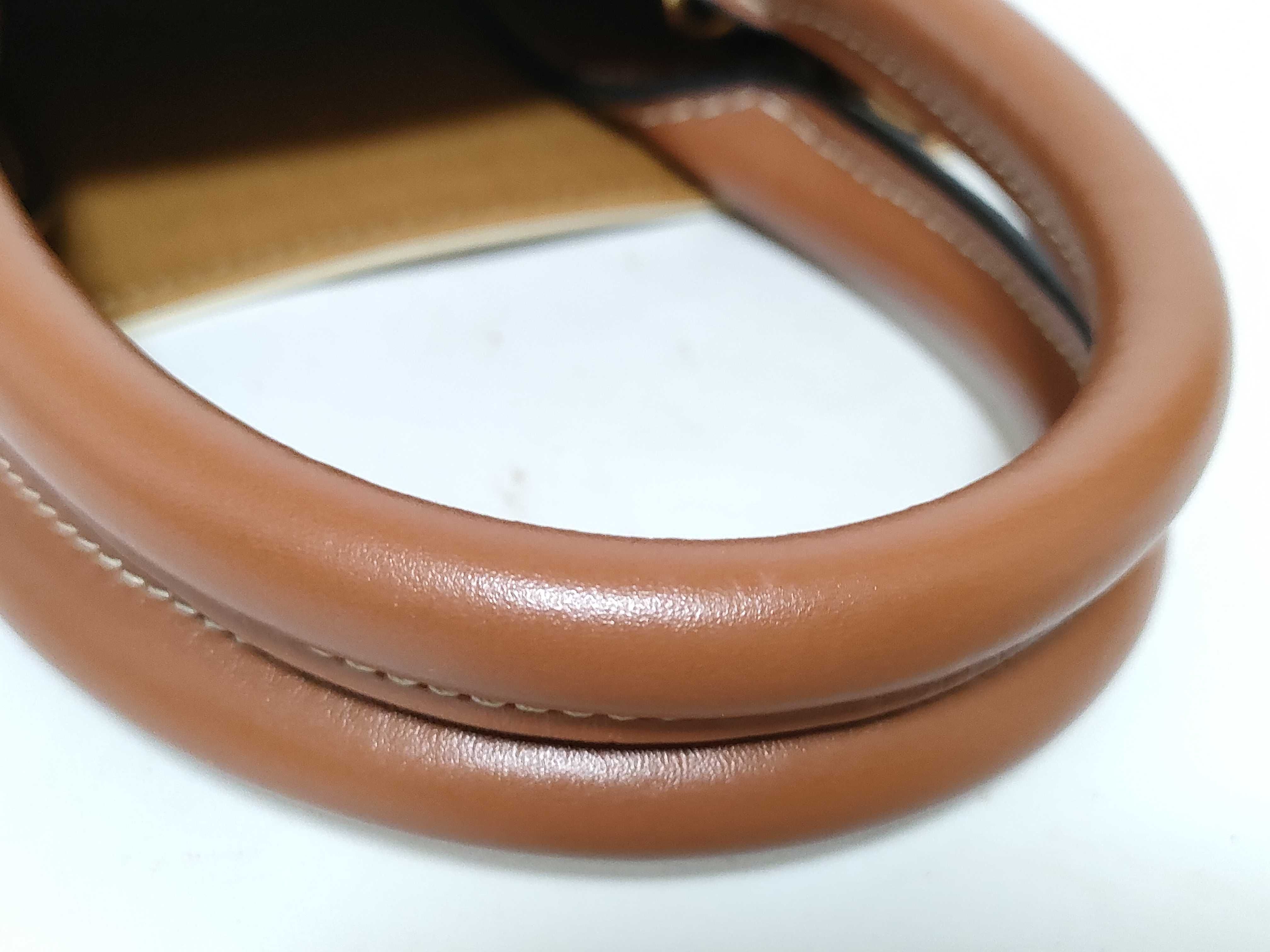 Triomphe Mini Vertical Cabas PVC x Leather 2-Way Handbag Beige x Brown Handbag — view 4