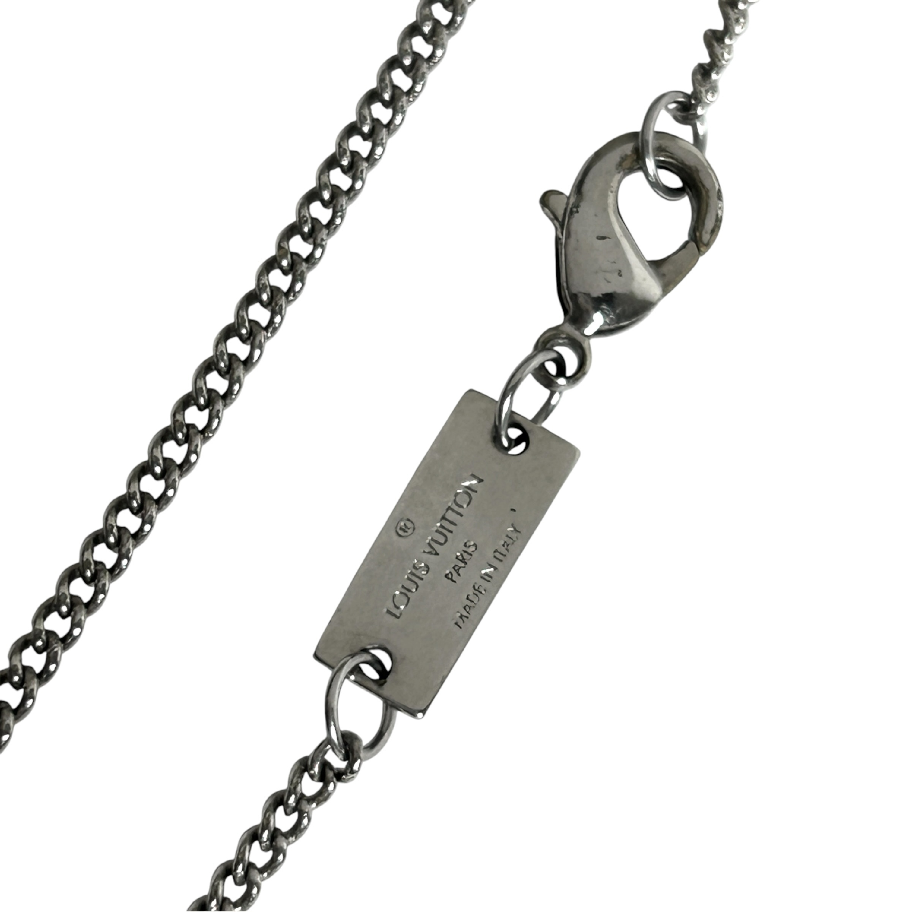 Necklace LV Horn LV Logo 1854 Circle M00044 Total Length 57cm Silver-tone Metal RM0136 Necklace — view 7