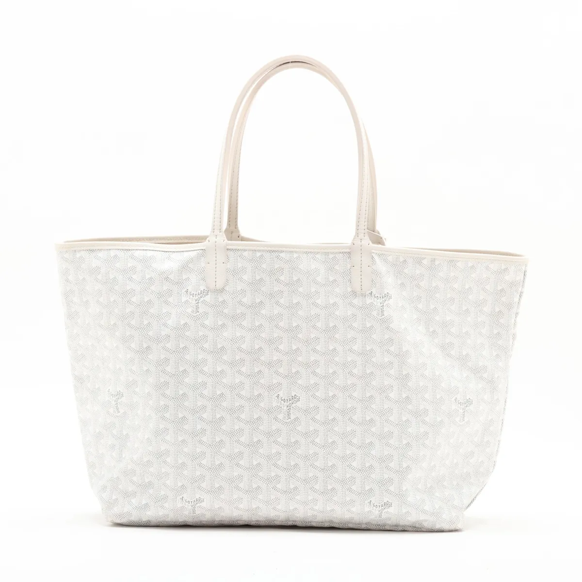 Saint Louis PM PVC x Leather Tote Bag, White — view 2