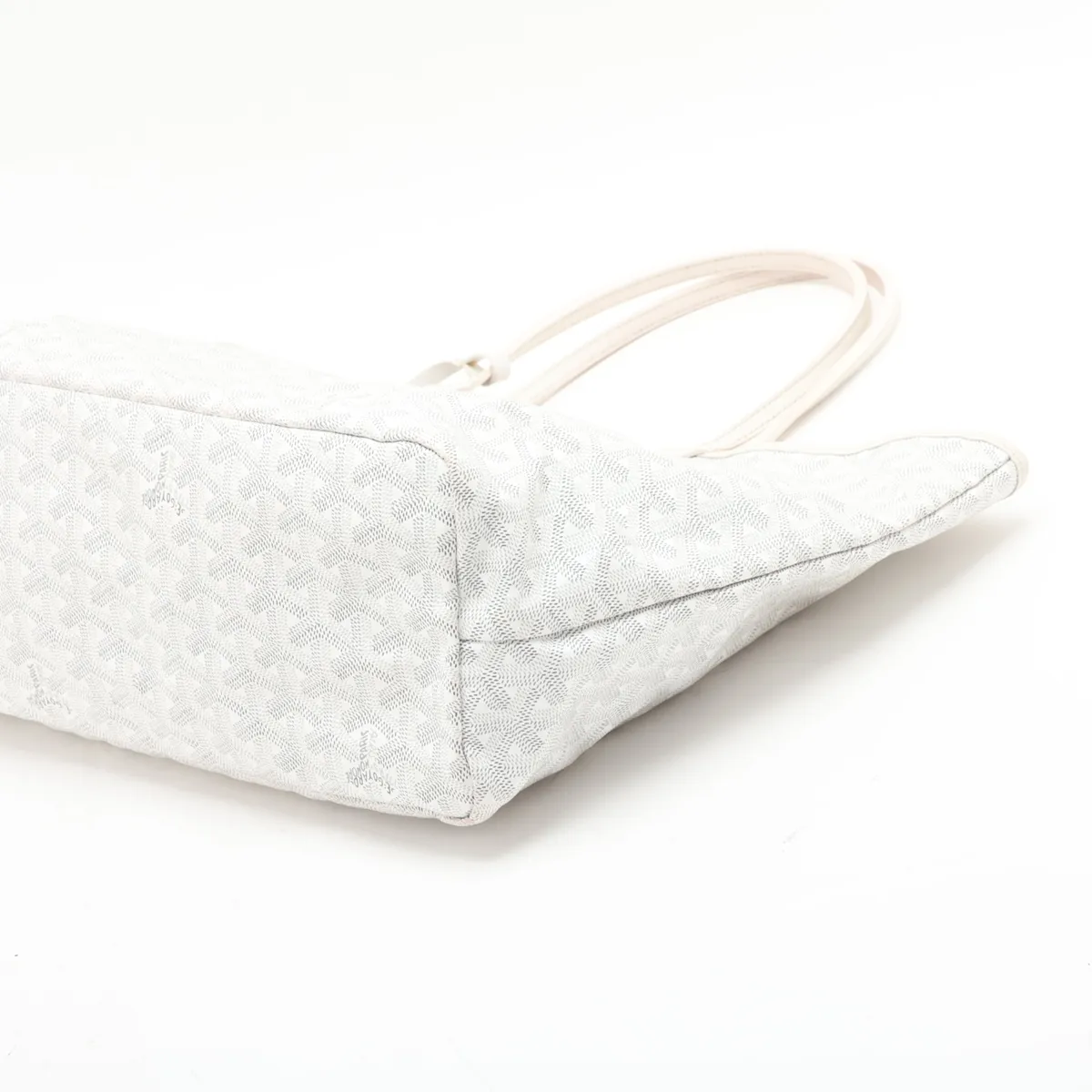 Saint Louis PM PVC x Leather Tote Bag, White — view 3