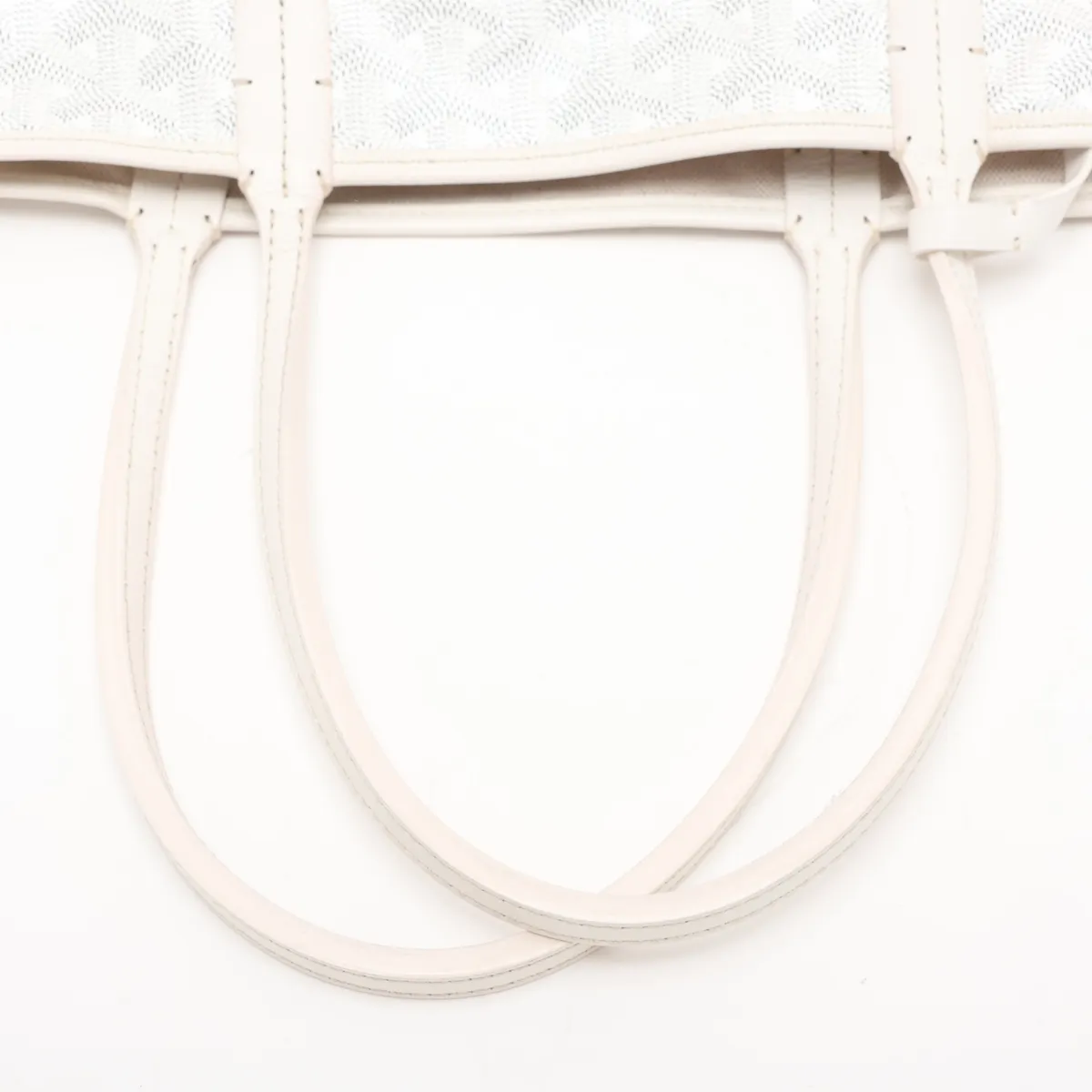 Saint Louis PM PVC x Leather Tote Bag, White — view 5