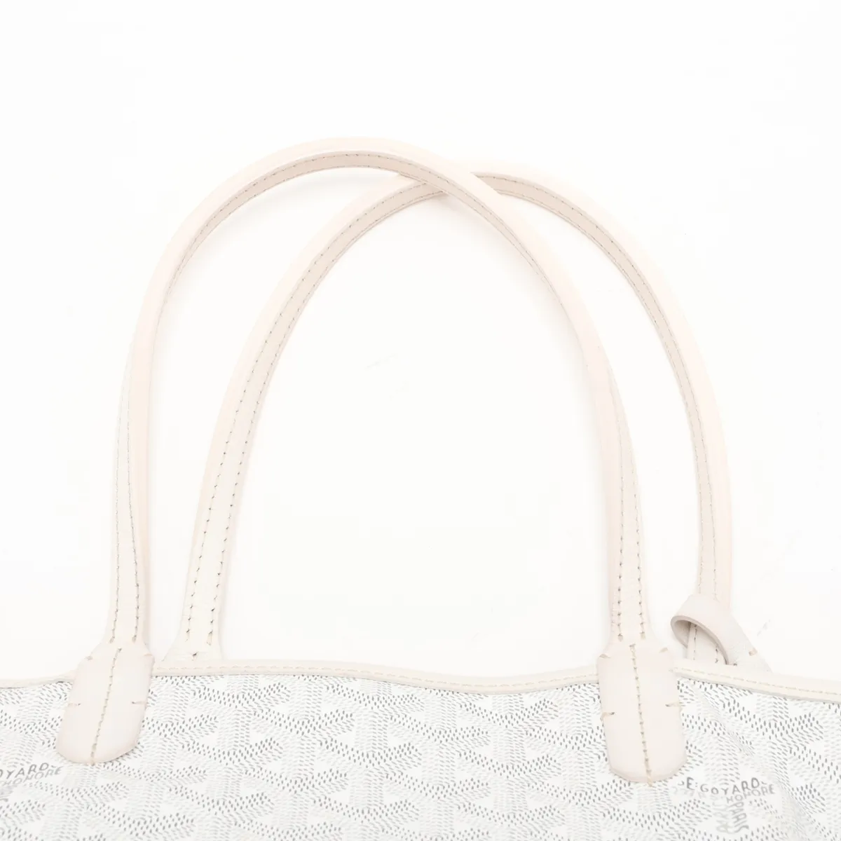 Saint Louis PM PVC x Leather Tote Bag, White — view 6